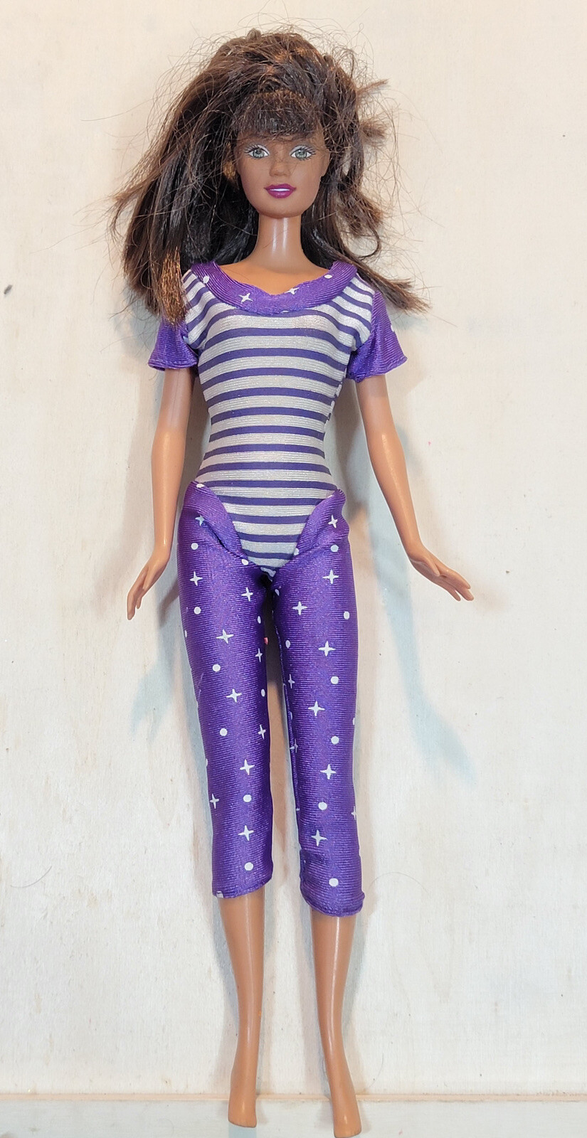 Mattel – Barbie – 1990s Teresa – Brunette/Brown Eyes Purple Outfit – Vguc C330G