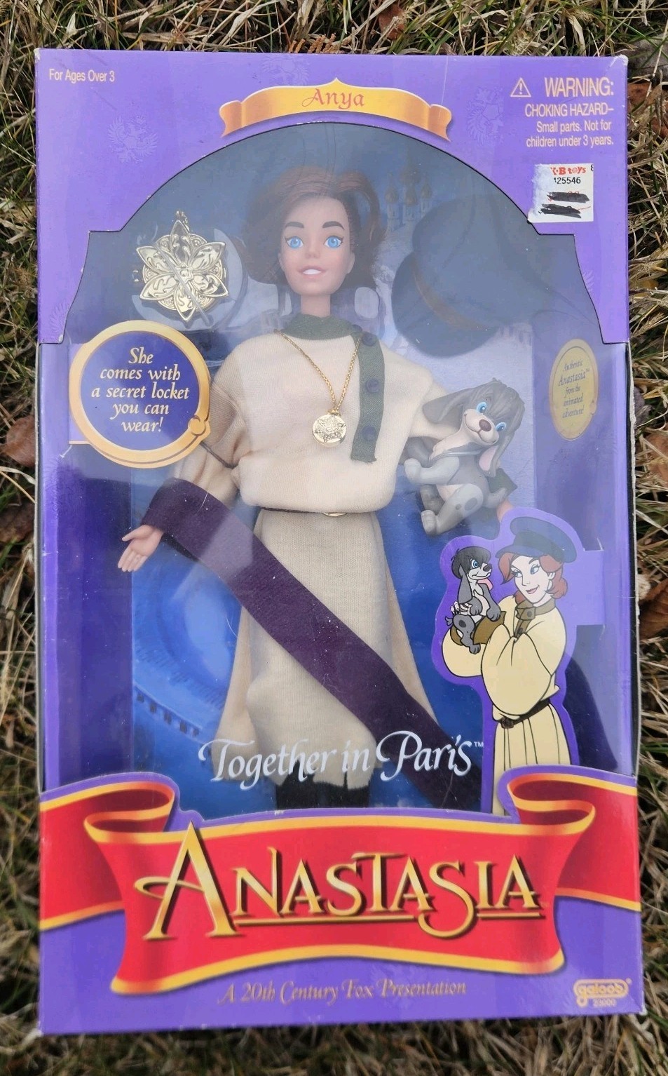 Vtg 1997 Galoob ANASTASIA Together in Paris Anya Doll Locket/Puppy NEW 23000