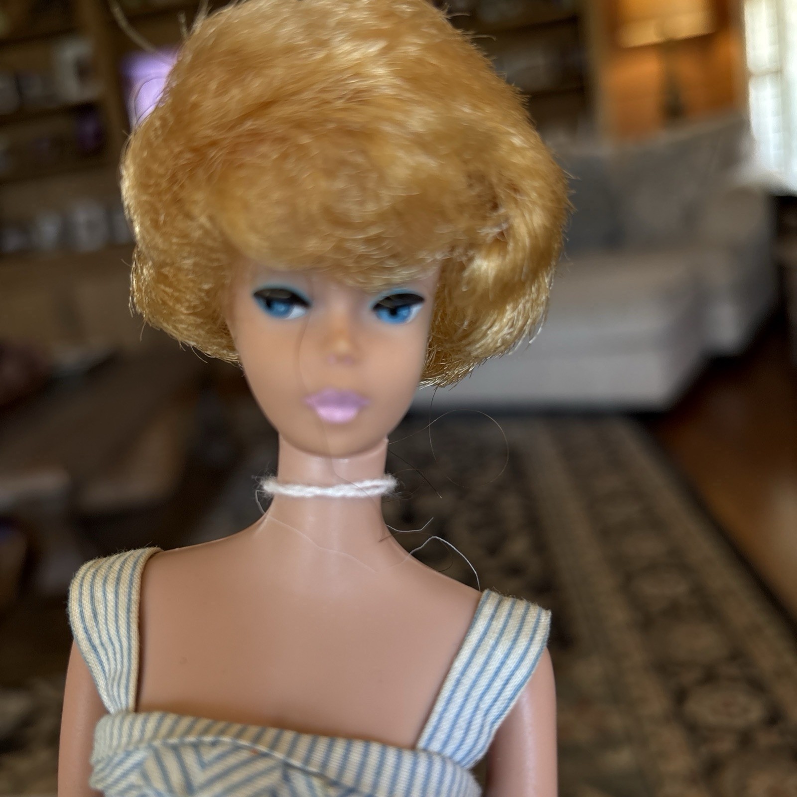 HTF ORIGINAL White Ginger Bubble Cut Barbie With Beehive Bubble! Unique!!