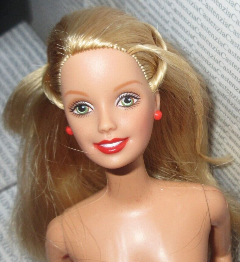 J196) NUDE BARBIE MATTEL 1999 DETECTIVE BLONDE BLUE EYES FASHION DOLL FOR OOAK