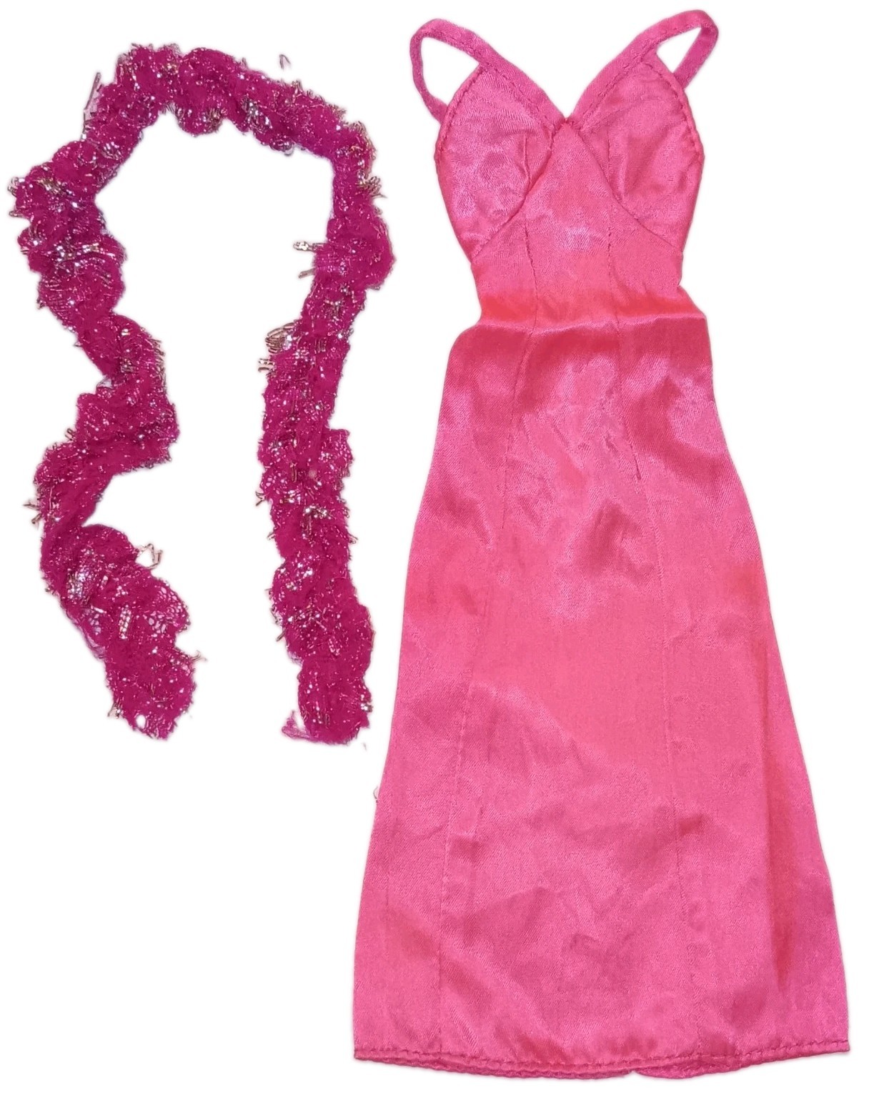 1977 Mattel Barbie Signature Superstar Pink Dress and Boa Set