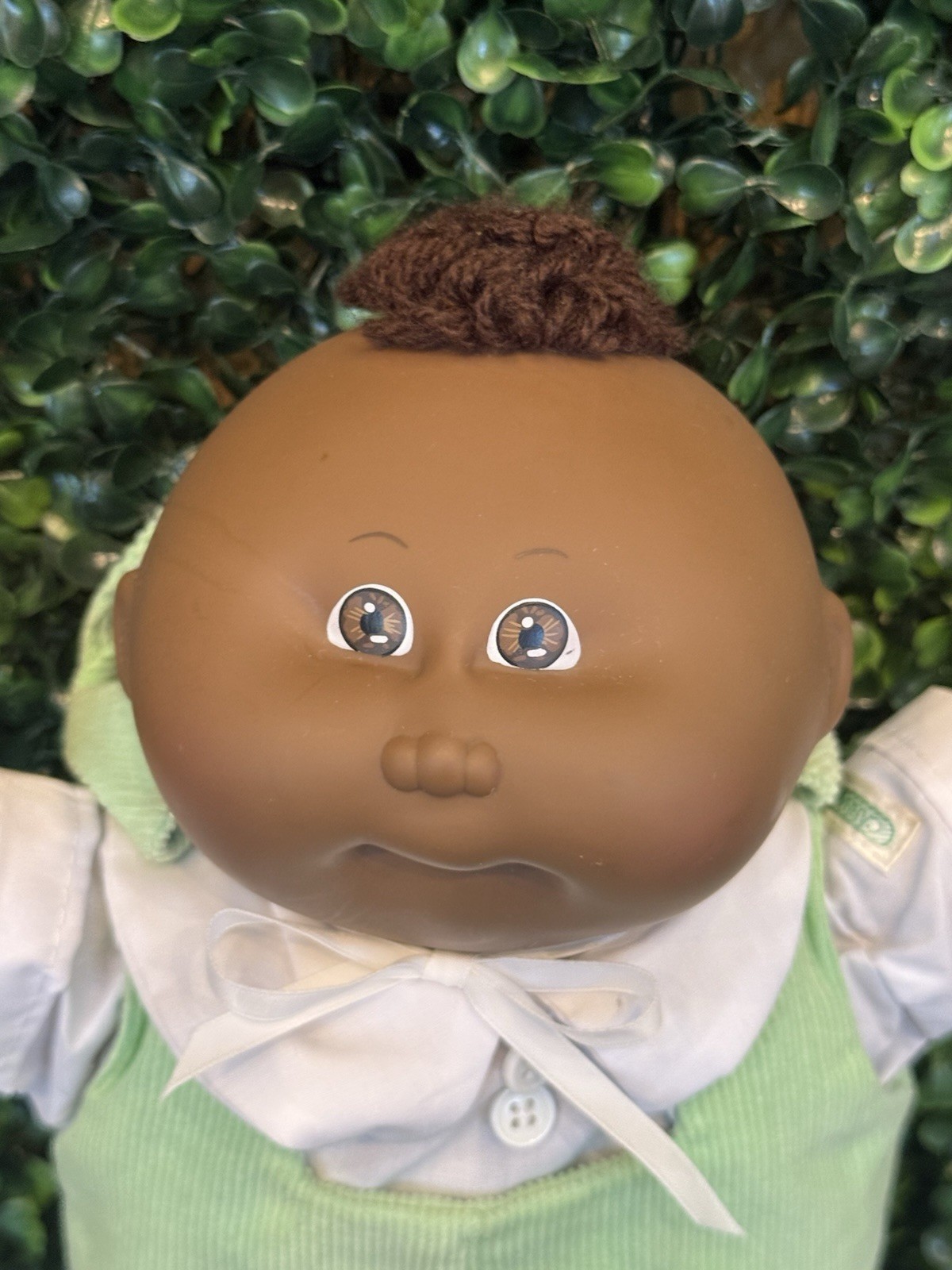 EUC Vintage 1985 Cabbage Patch Baby Doll African American Original Outfit & Hat