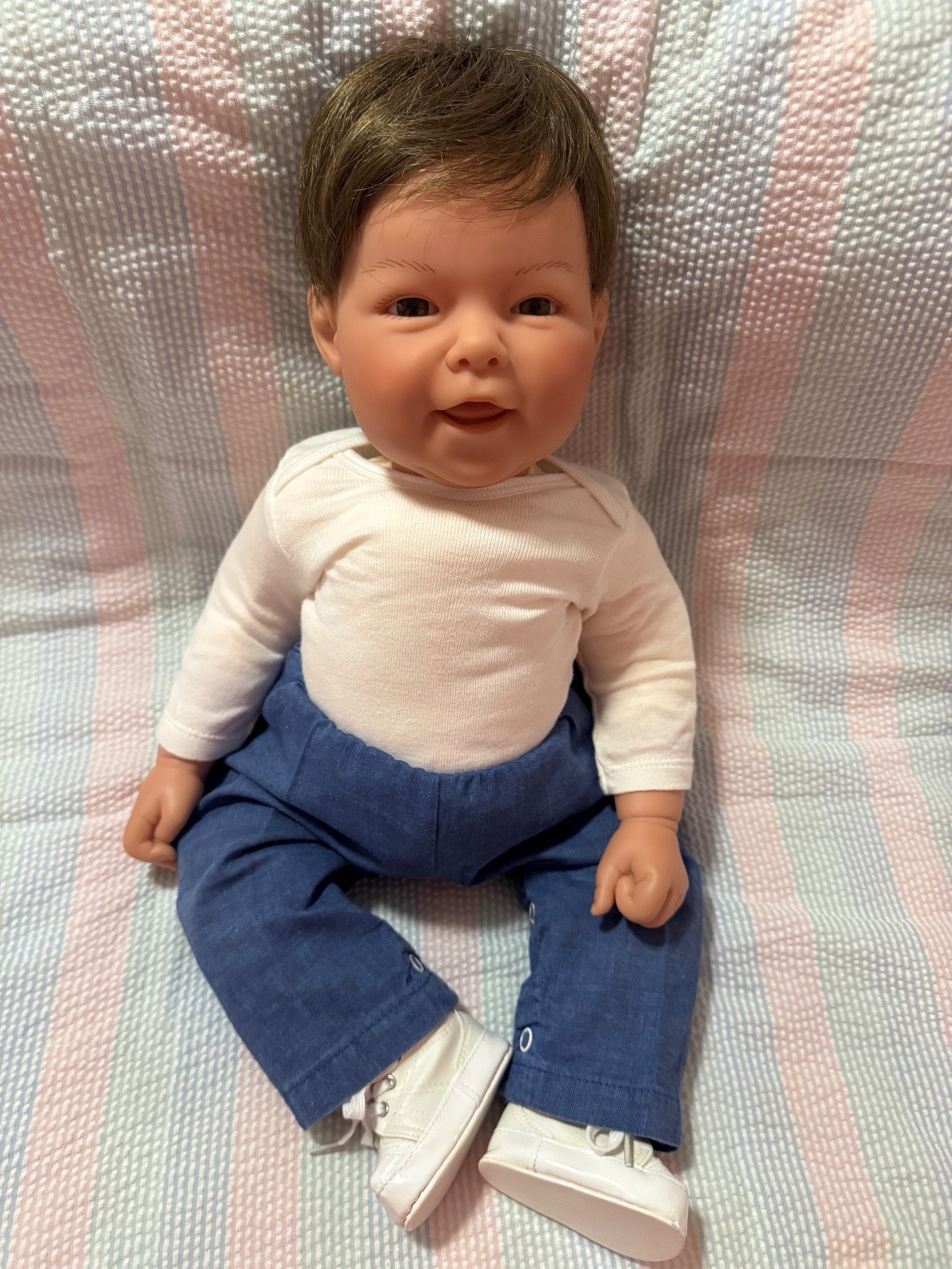 Lee Middleton Doll Brown Eyes/Hair “Mother’s Joy” Sculpt By Reva Schick