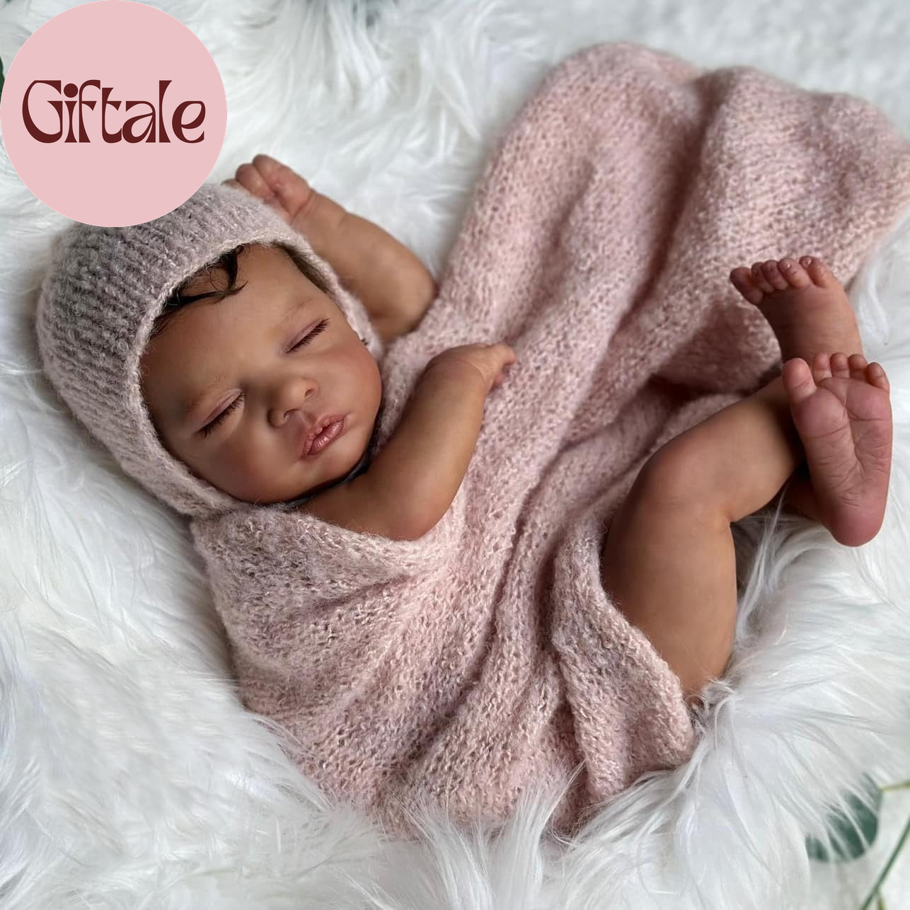 Black Reborn Baby Dolls Girl, 19 in Realistic Baby Doll, Silicone Babys Doll, Bl