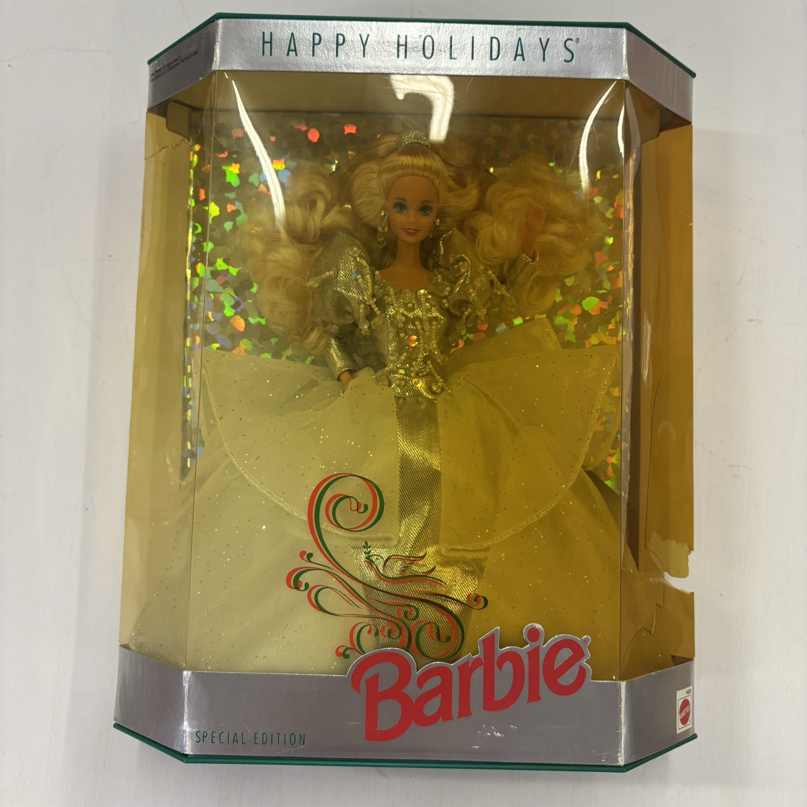 DMG PKG Happy Holidays “1992” Sparkling Crystal/ Silver Special Edition Barbie