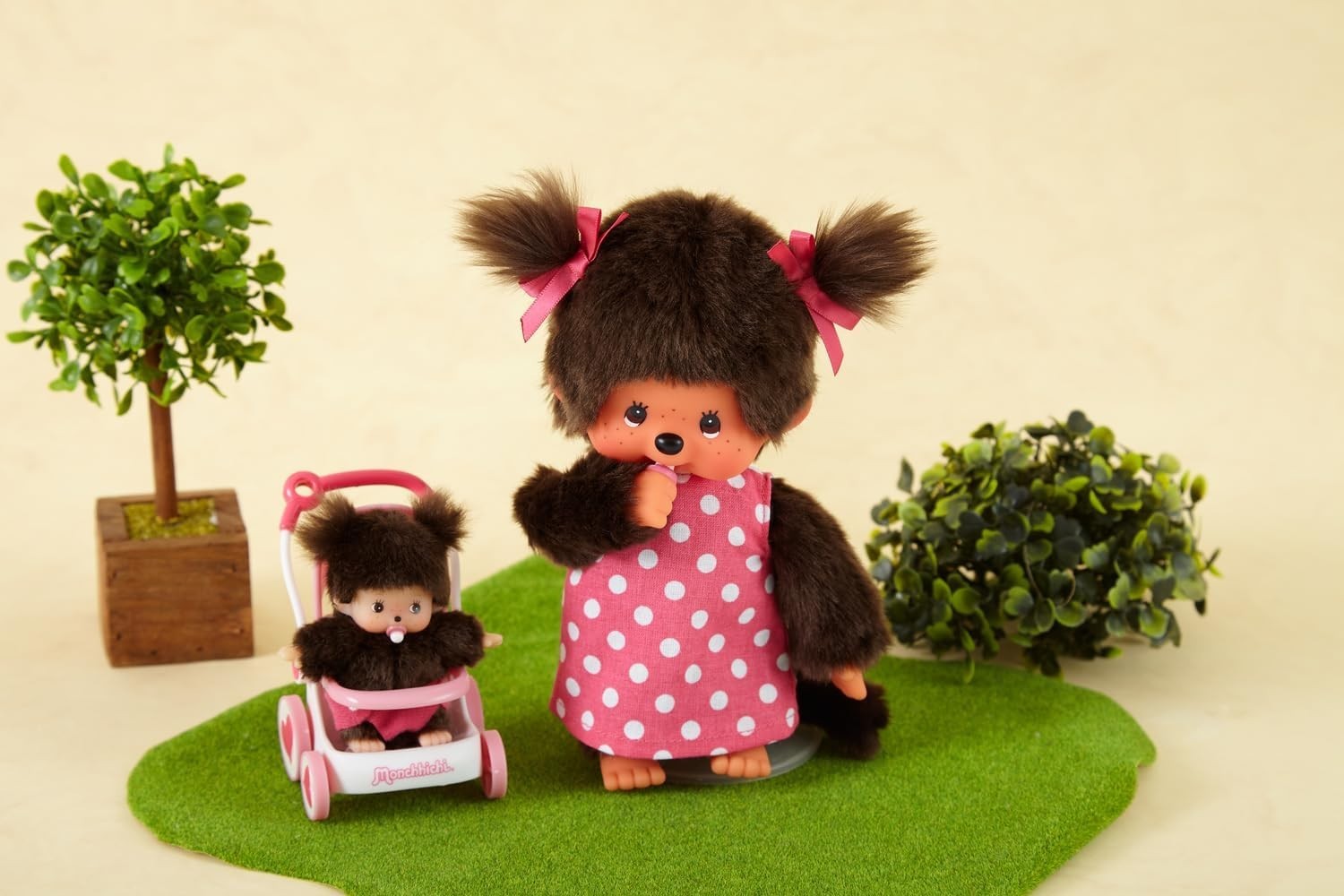 Monchhichi 254934 Stroller Set – Mother and Bebichhichi – New/Sealed