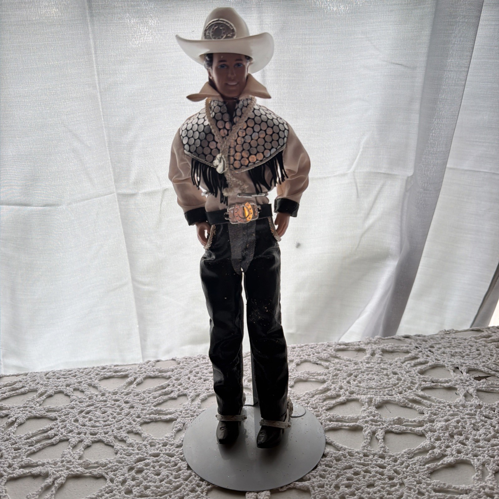 Vintage Western Ken Doll Original Outfit Hat 12” Mattel Barbie Cowboy 1980’s