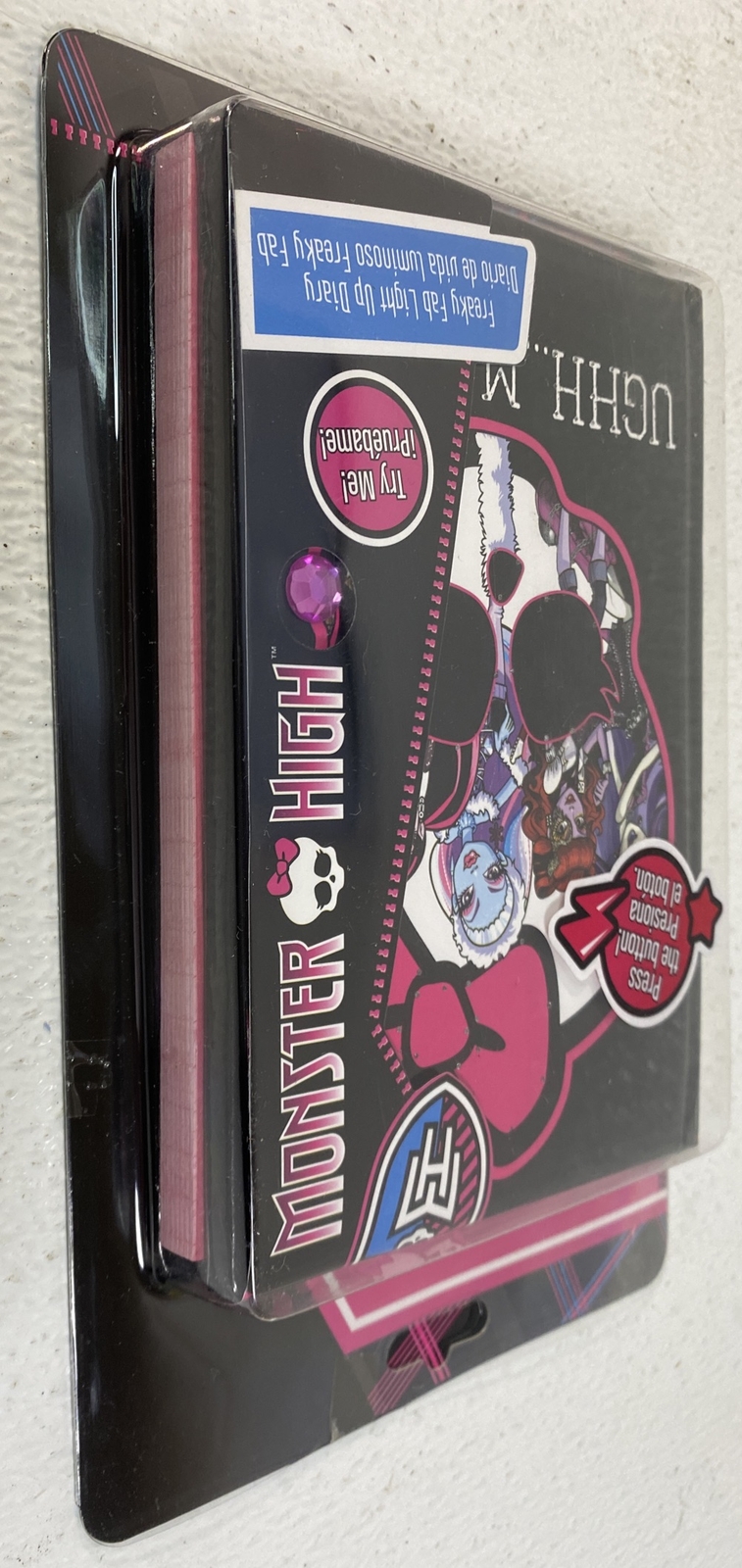 Monster High – Freaky Fab Light Up Diary (Mattel, 2013) *NEW* 4.9″x6.9″ 192 Page