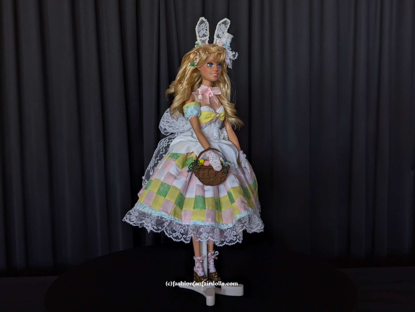 OOAK Barbie Doll Easter Victorian Belle ~Daisy Cottontail~ Pink Blue Green ~FFF