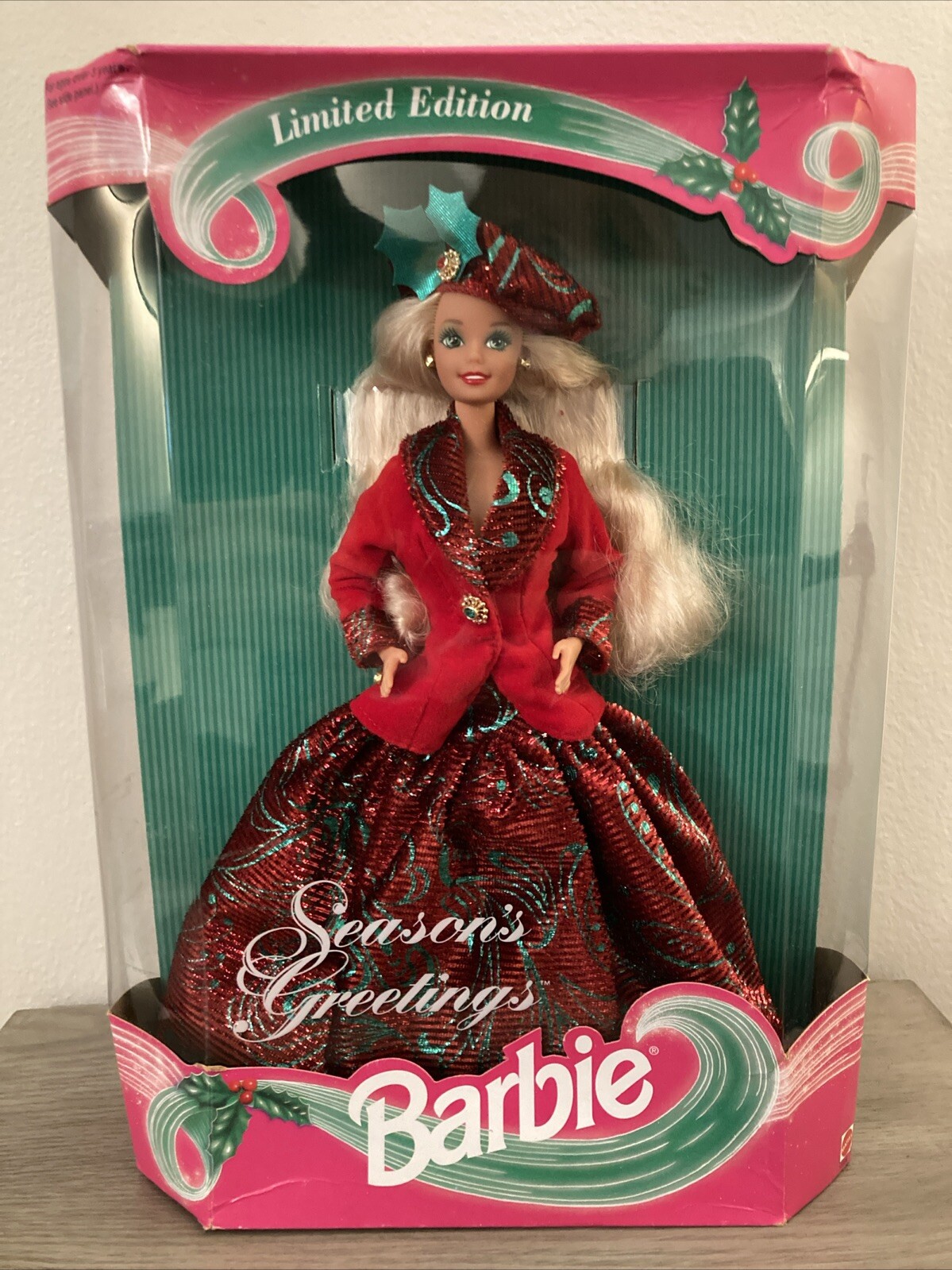 1994 Limited Edition Season’s Greetings Barbie Doll – Mattel #12384 – MIB NRFB