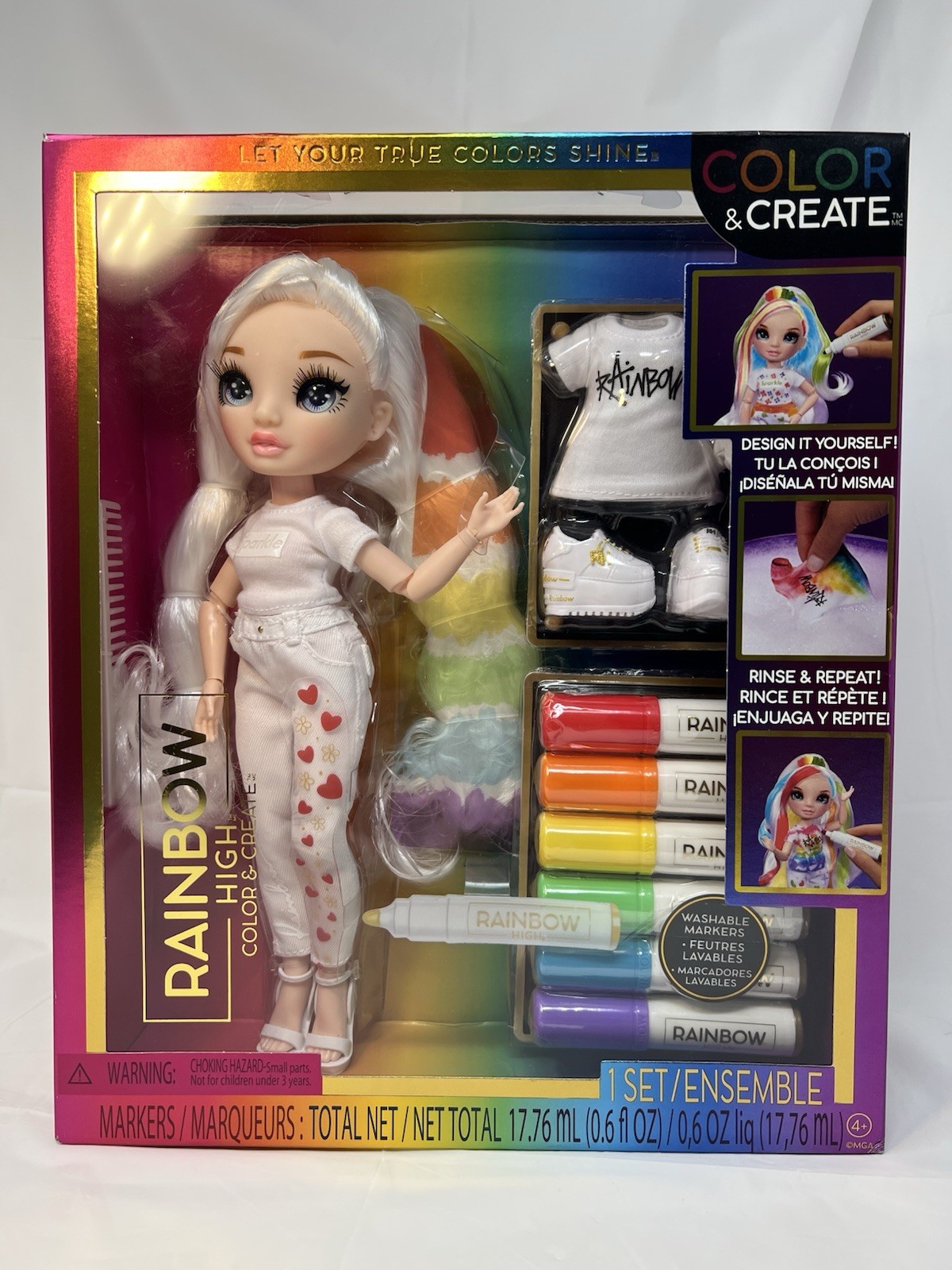 Rainbow High Color & Create Doll Blue Eyes New In Box MGA Entertainment 2023