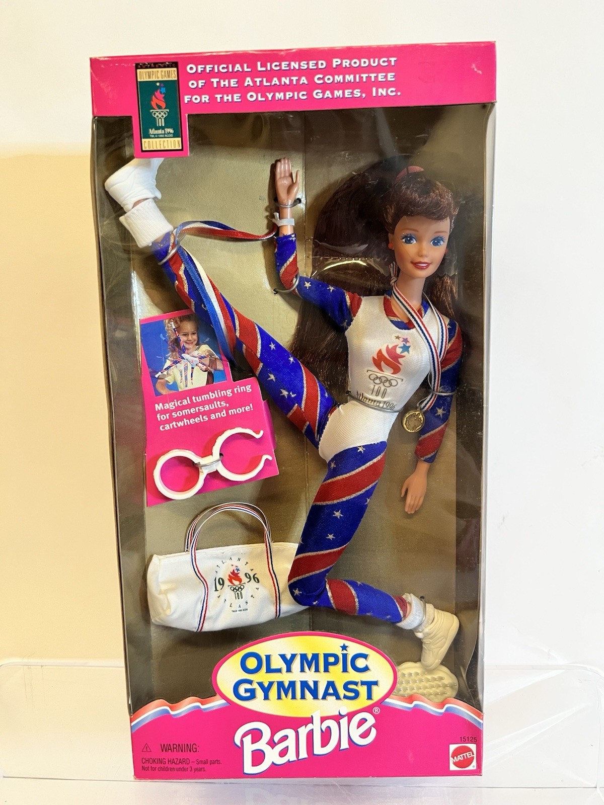 1996 Olympic Gymnast Barbie Doll Special Edition Atlanta Games Mattel 15125 NIB