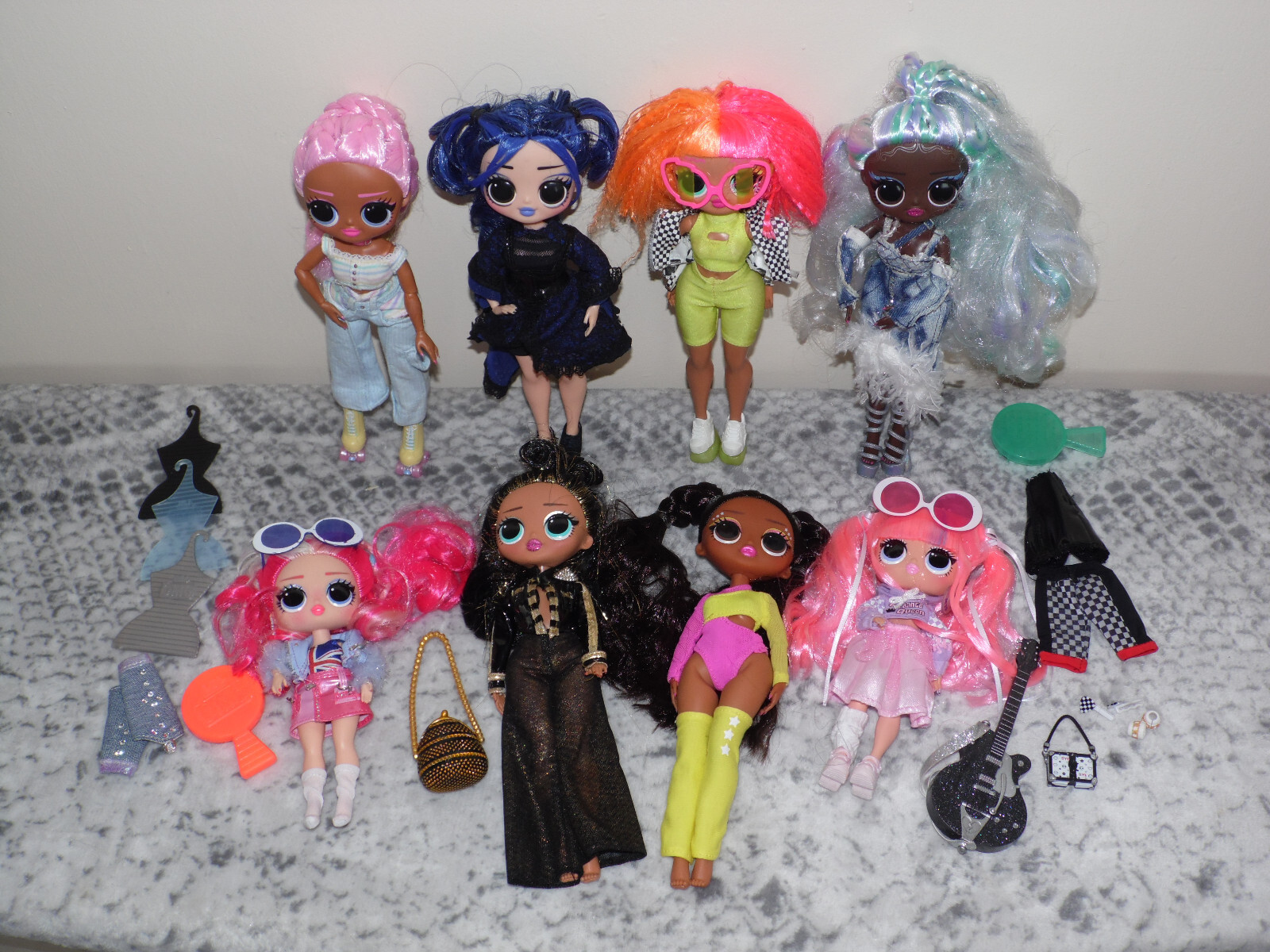 L.O.L O.M.G Fashion Doll Bundle x 8 Moonlight Sunshine Lady Braids Lol Omg