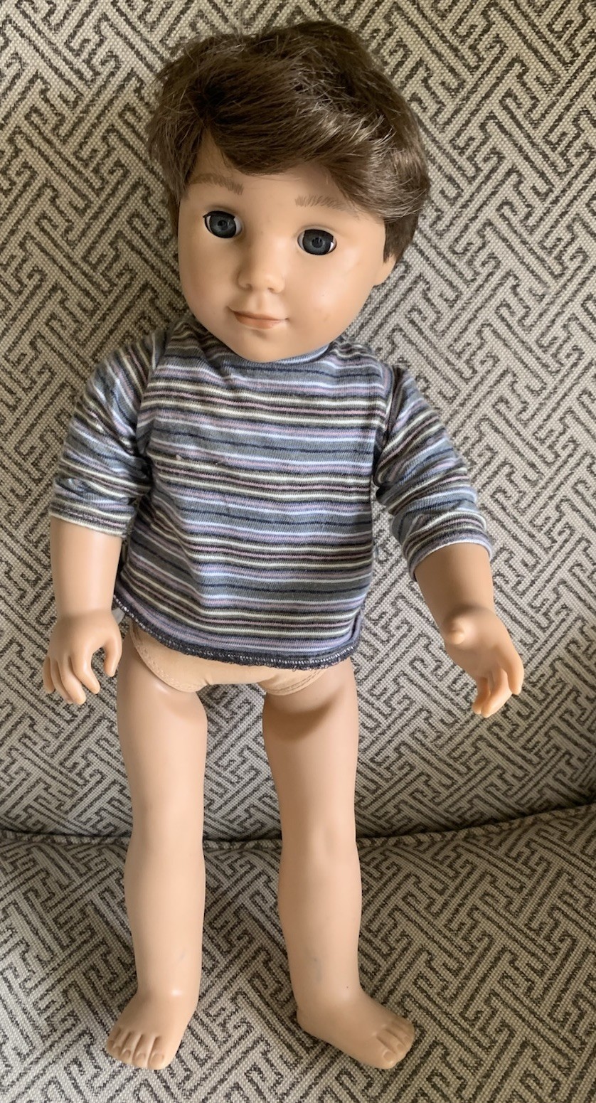 American Girl Doll 2014 LOGAN EVERETT 18″ Boy Doll Brown Hair Gray Eyes Retired