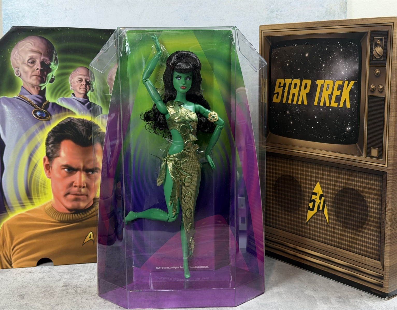 Barbie Star Trek Vina Orion Doll 50th Anniversary 2016 Mattel Desilu DVG82 NRFB