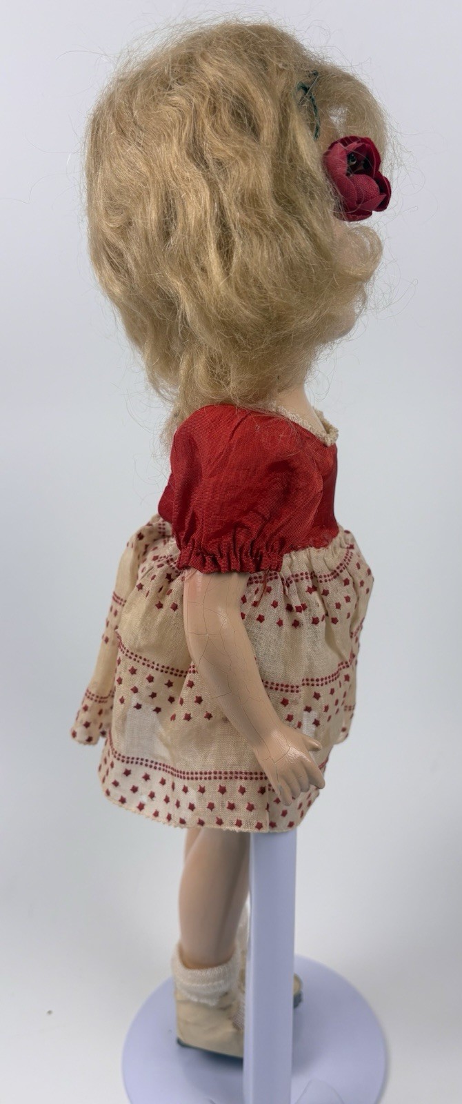 Gorgeous Composition 14 Inch Original Sonja Henie Doll In Tagged Dress!