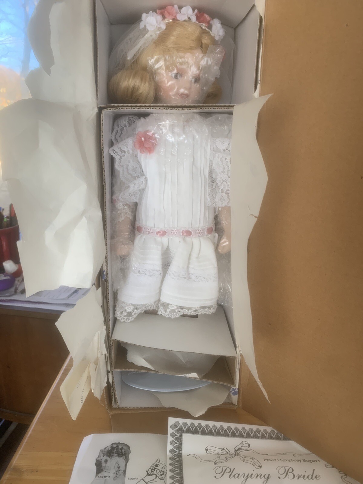 Playing Bride 14″ Bisque Doll Royalton Collection Maud Humphrey Bogart