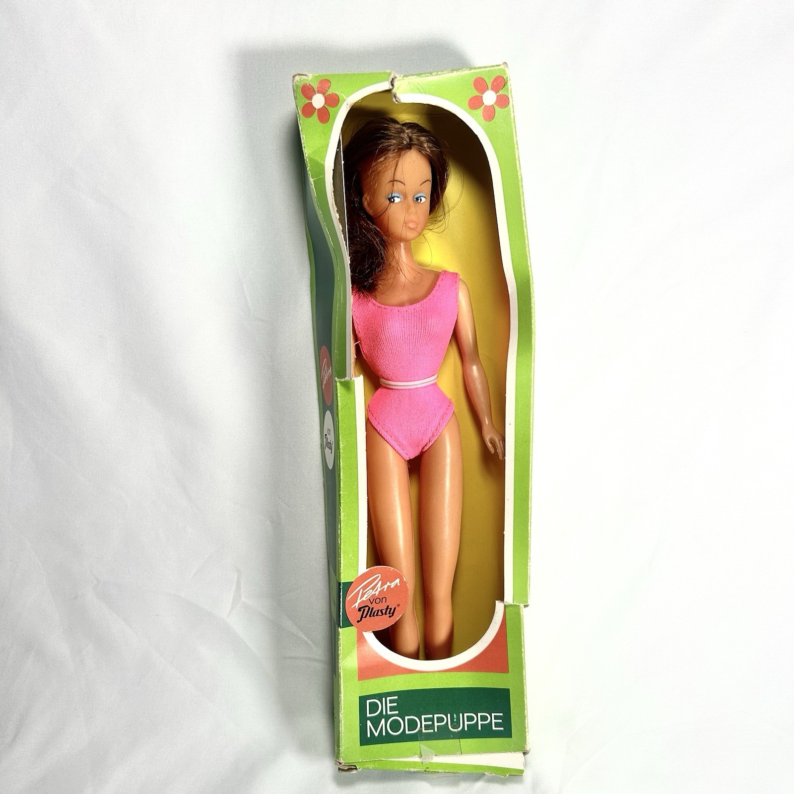 Vintage Petra von Plasty Die Modepuppe German Fashion Doll in Box 70’s W Box