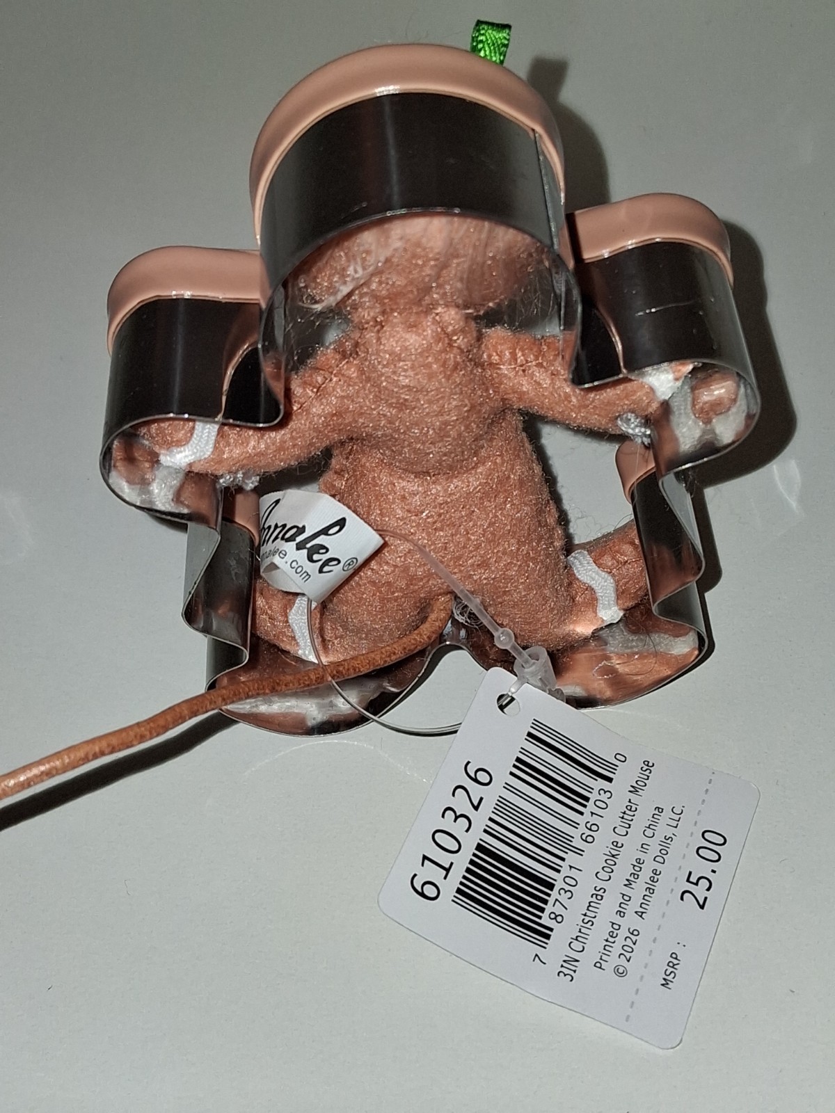 ANNALEE NEW 3″ COOKIE CUTTER MOUSE metal Cookie Cutter Gingerbread Mouse So Cute