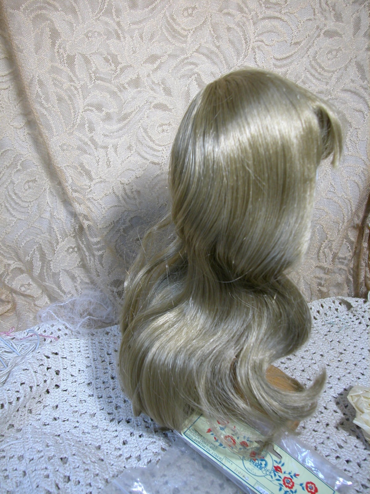 New Doll Synthetic Imsco Blonde Wig Size14-15 12″ Long Pretty Blonde Color