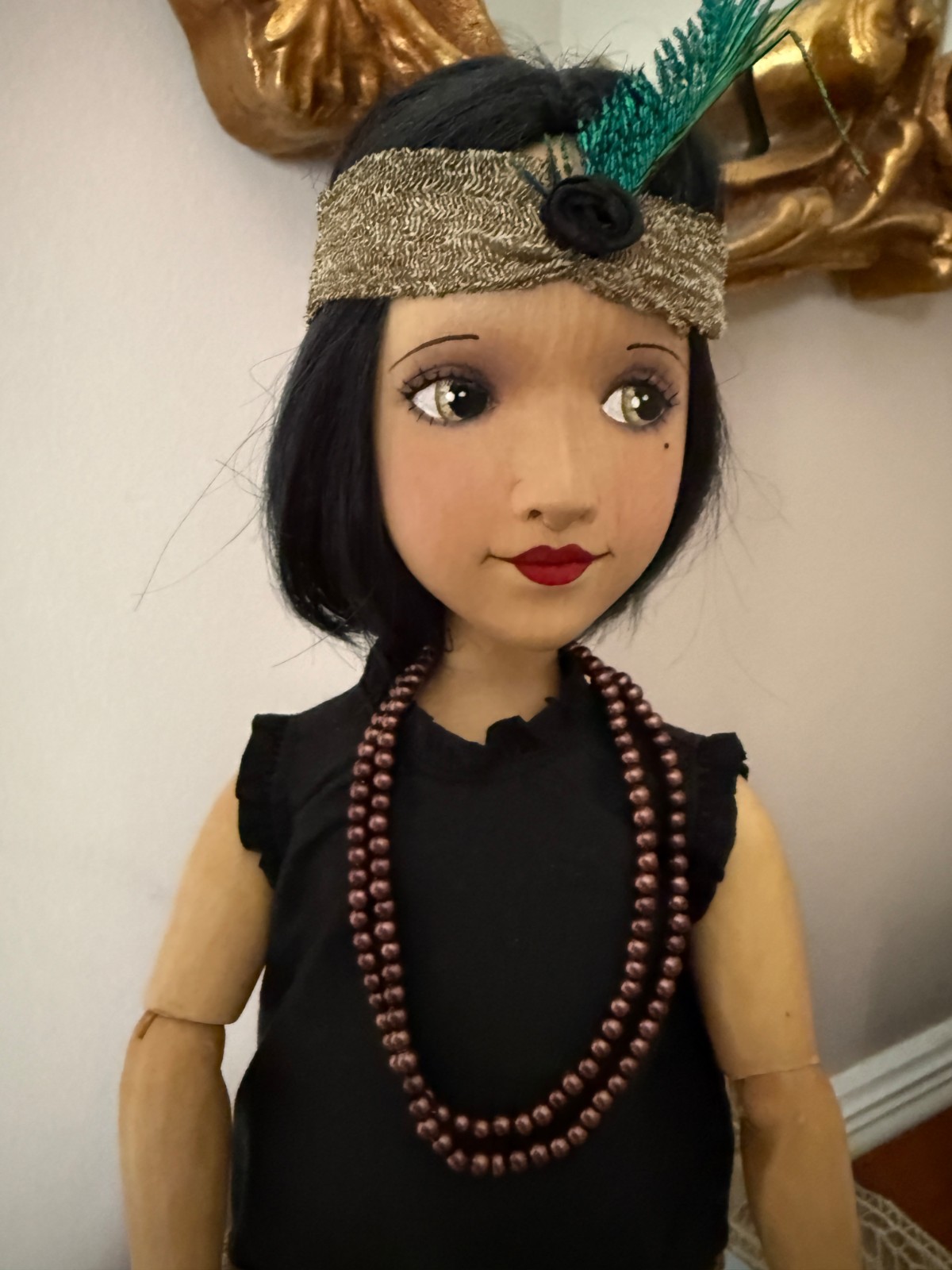 Xenis Wood Doll Suzy 1920’s Flapper Girl