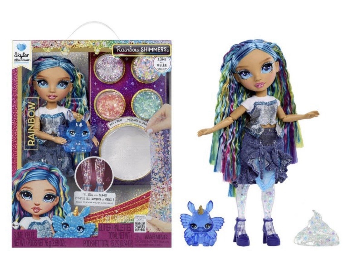 Skyler Bradshaw Rainbow Shimmers Fashion Doll with Slime & Accessories