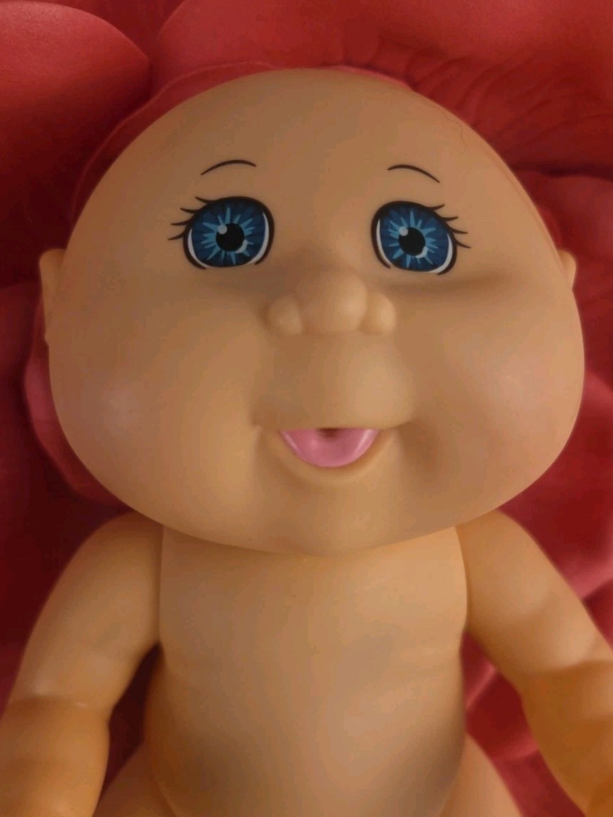 2015 Cabbage Patch Preemie hard Plastic Body, Bald,blue Eyes Drainage holes 9″