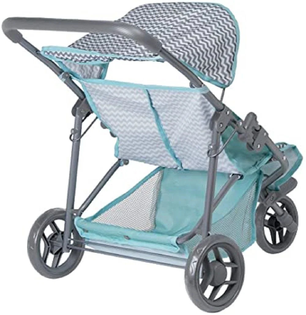 Zig Zag Twin Jogger Stroller (Grey)