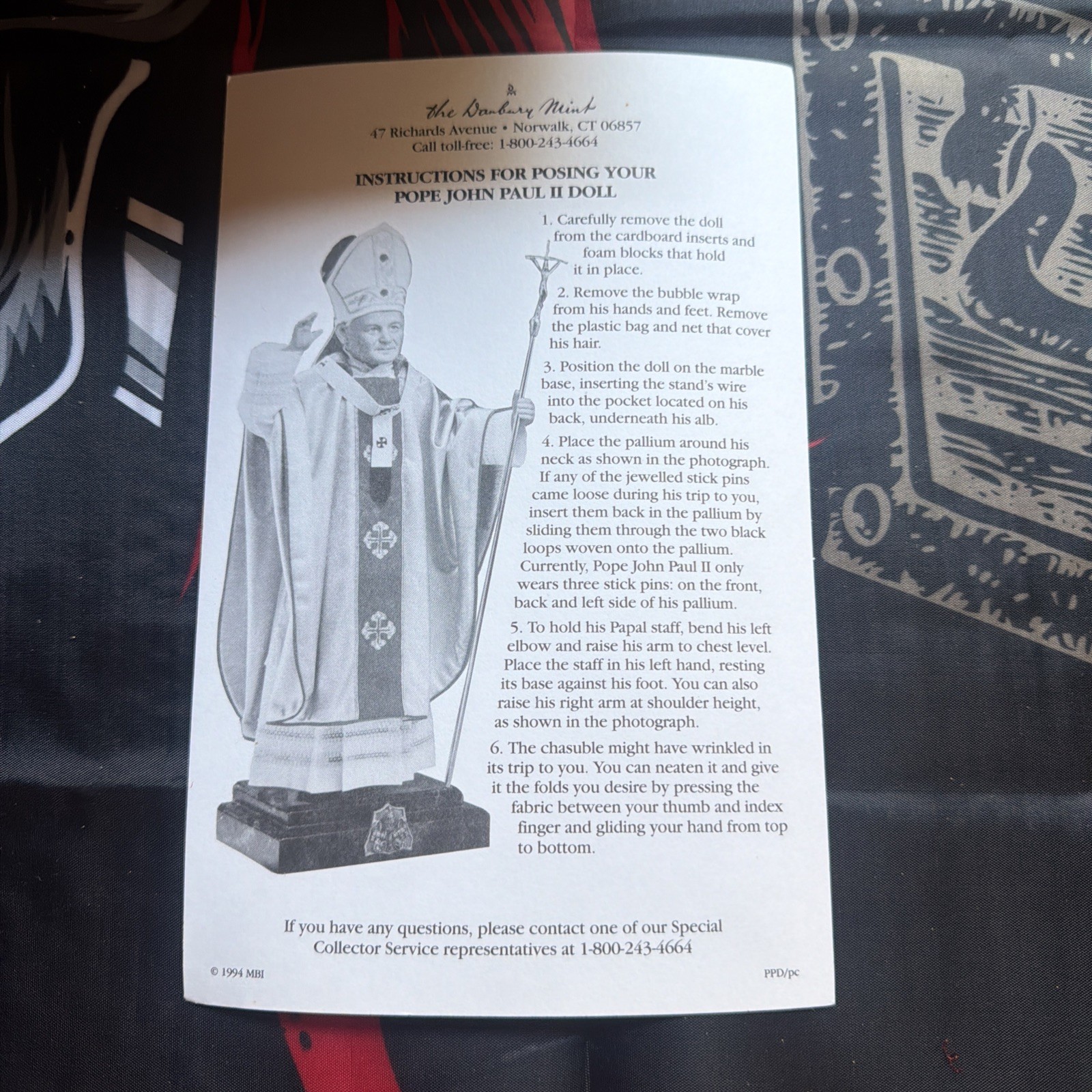 1994 Danbury Mint Pope John Paul 2 Doll MIB New Open Box Limited Edition 1200
