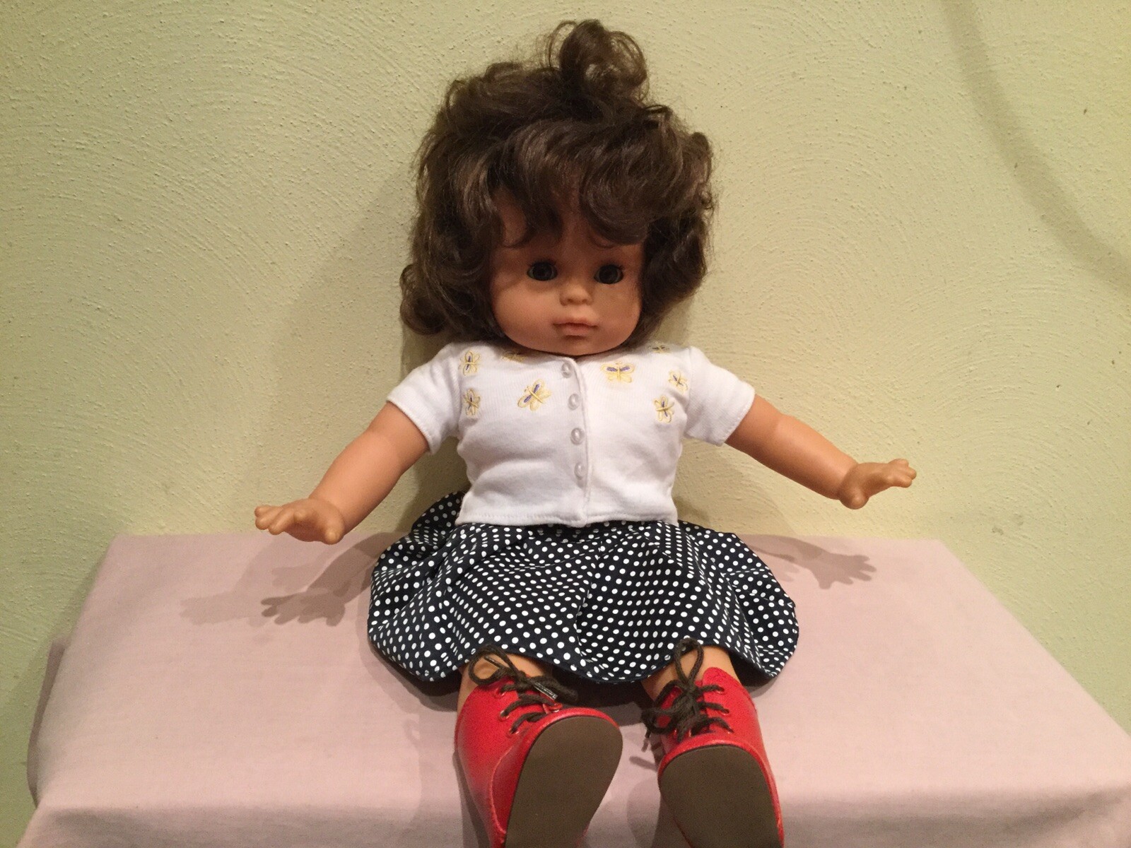 VTG E.S. DOLL COMPANY (EMIL SCHWENK) TODDLER GIRL, VINYL AND CLOTH, GERMANY, HTF