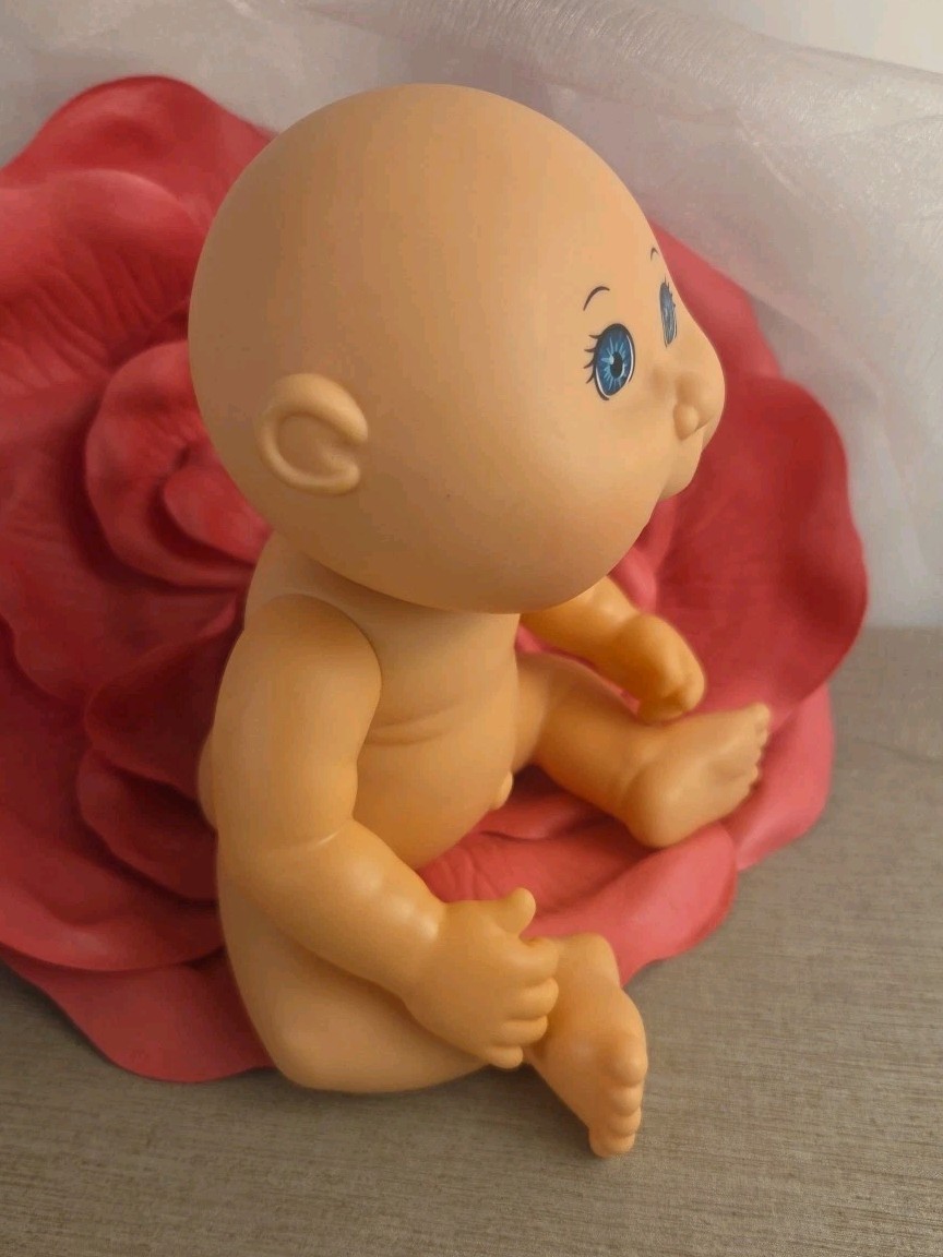 2015 Cabbage Patch Preemie hard Plastic Body, Bald,blue Eyes Drainage holes 9″