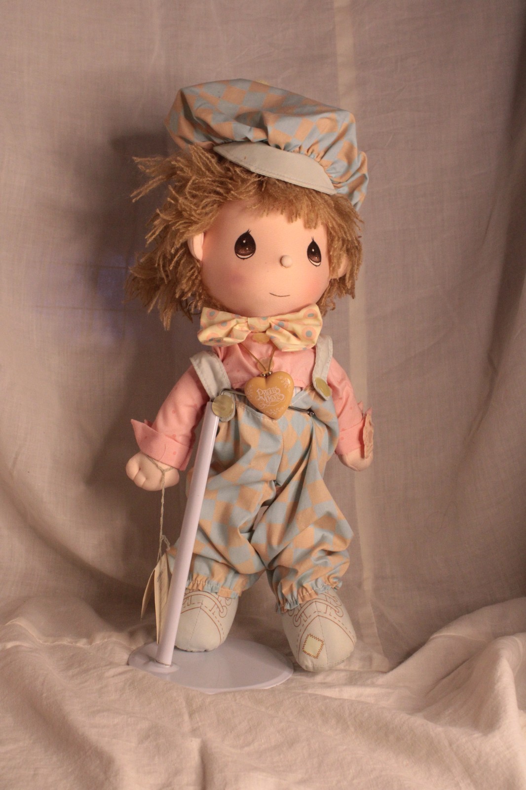 Applause Precious Moments Nicky Boy Doll With Tags Locket 15” Plush Vintage 1985