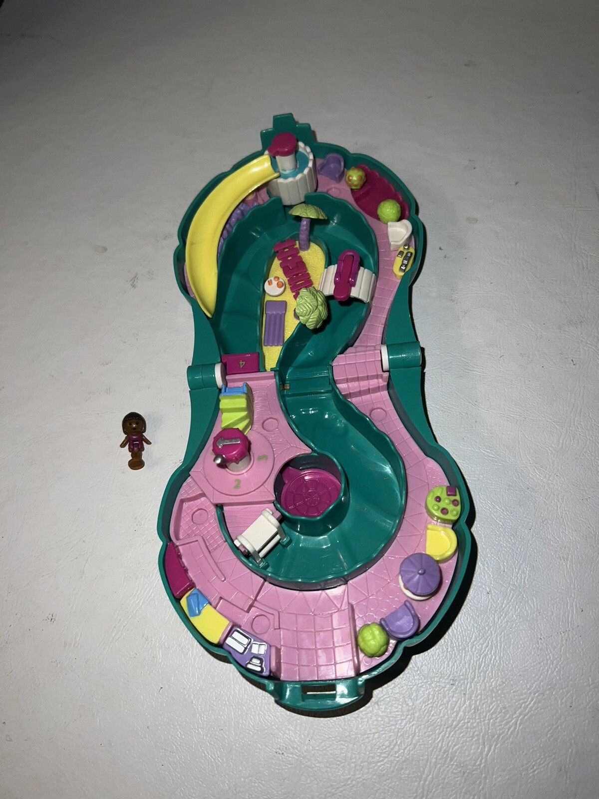 Polly Pocket Splash N Slide Water Park 1995 Bluebird Kim Figure Only