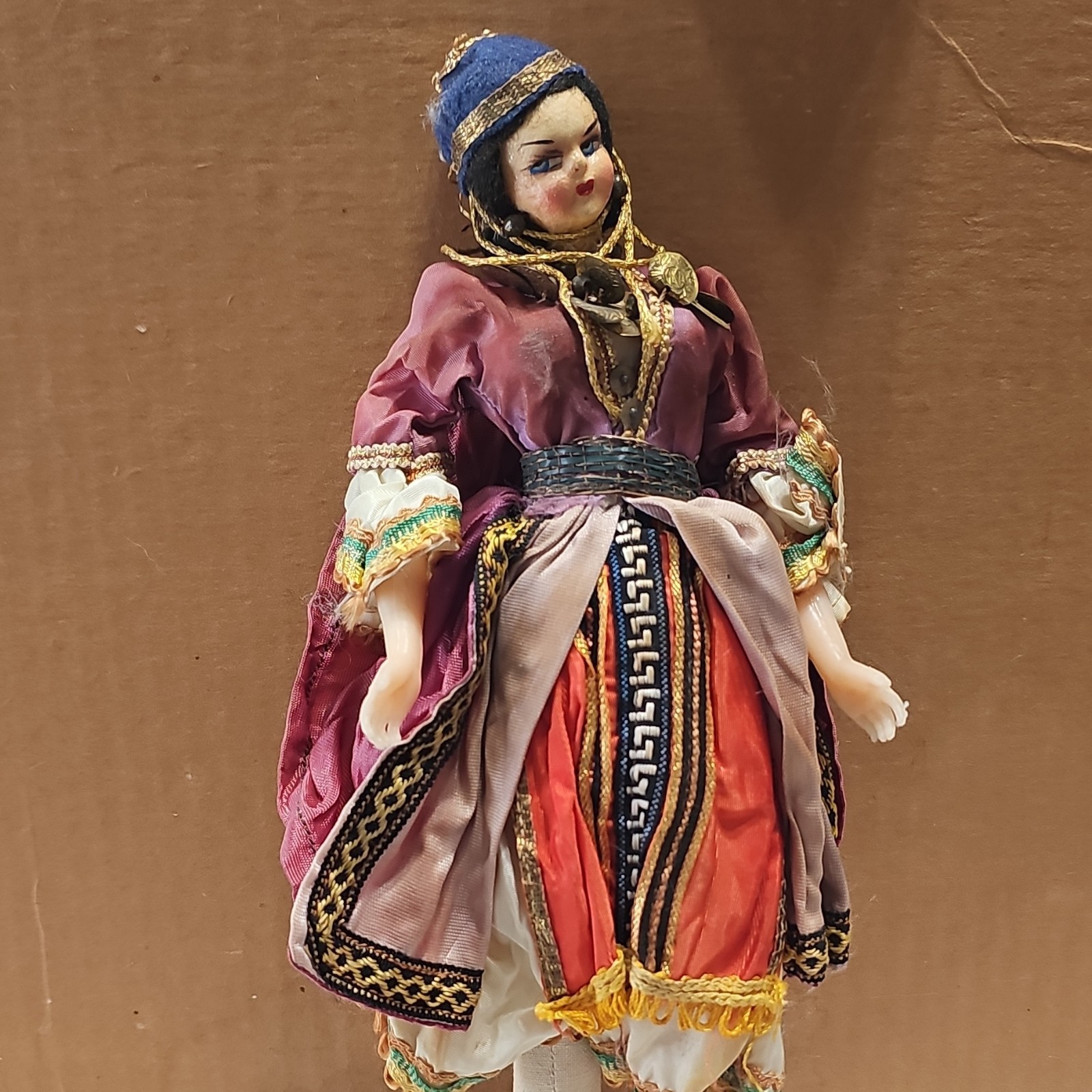 Ethnic Traditional Costume Girl Doll Figure Plastic Fabric made in Greece…