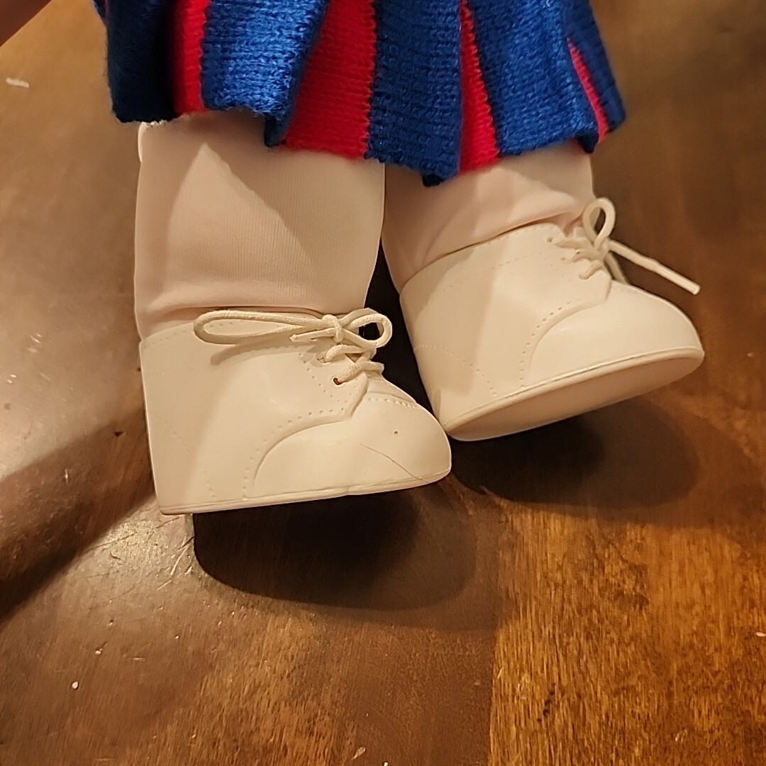 1986 Cabbage Patch Kid Red Hair Single Ponytail Tooth Knit KU Cheerleader Outfit