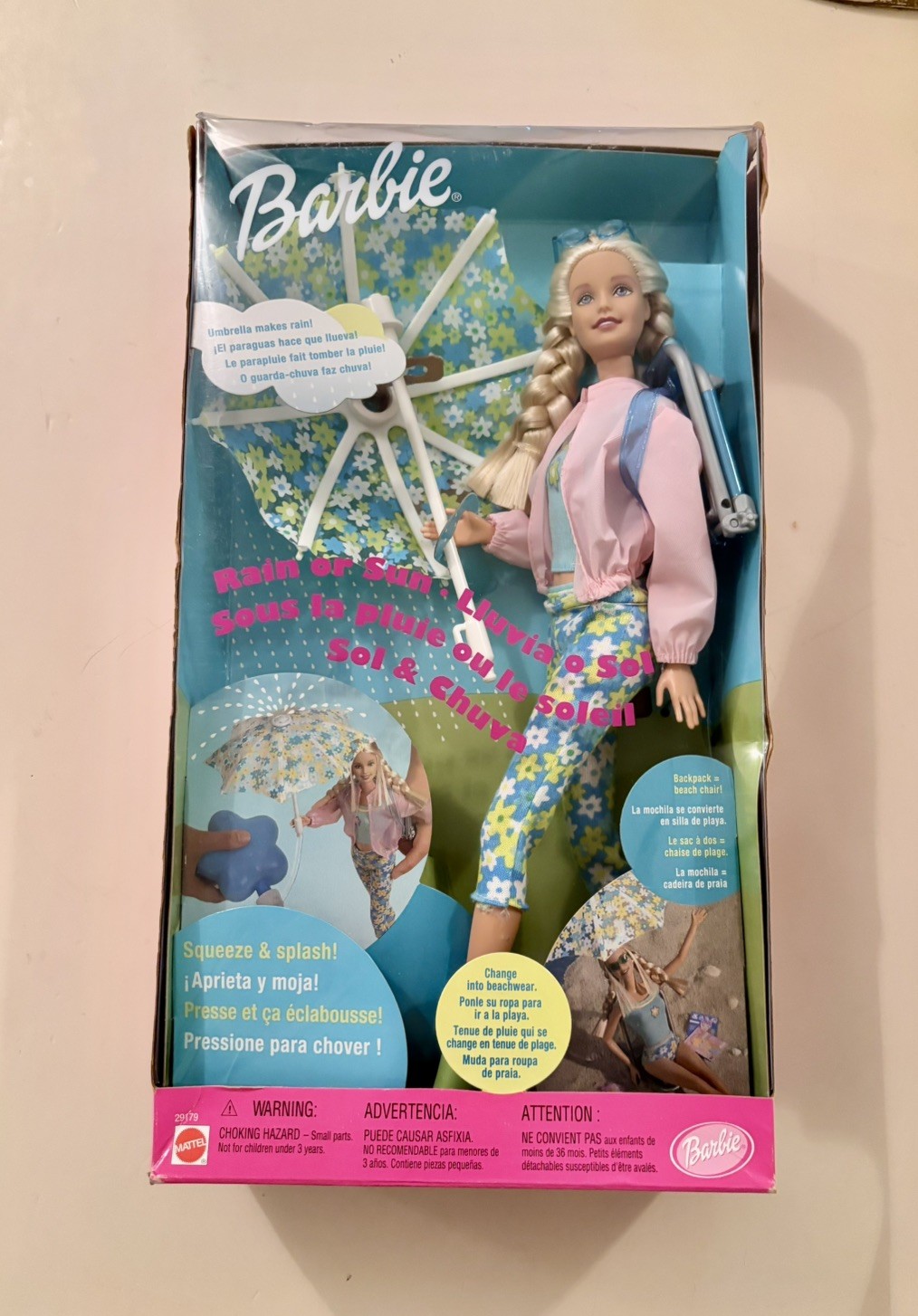 Vintage 2000 Mattel “Rain or Sun Barbie” #29179 *NRFB* Brand New Sealed