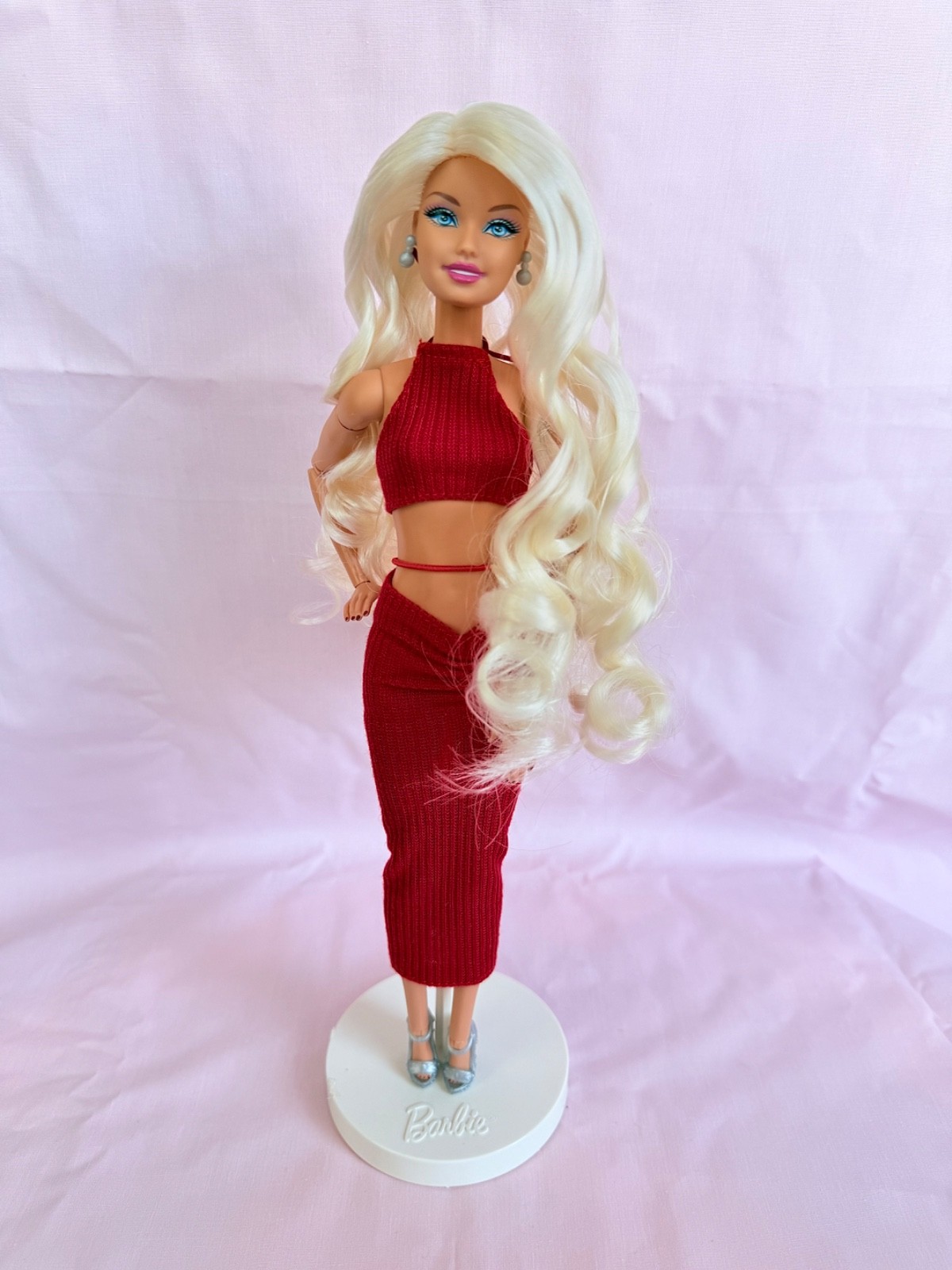 Rerooted & Restyled Barbie doll with long Blonde hair *READ DESCRIPTION*