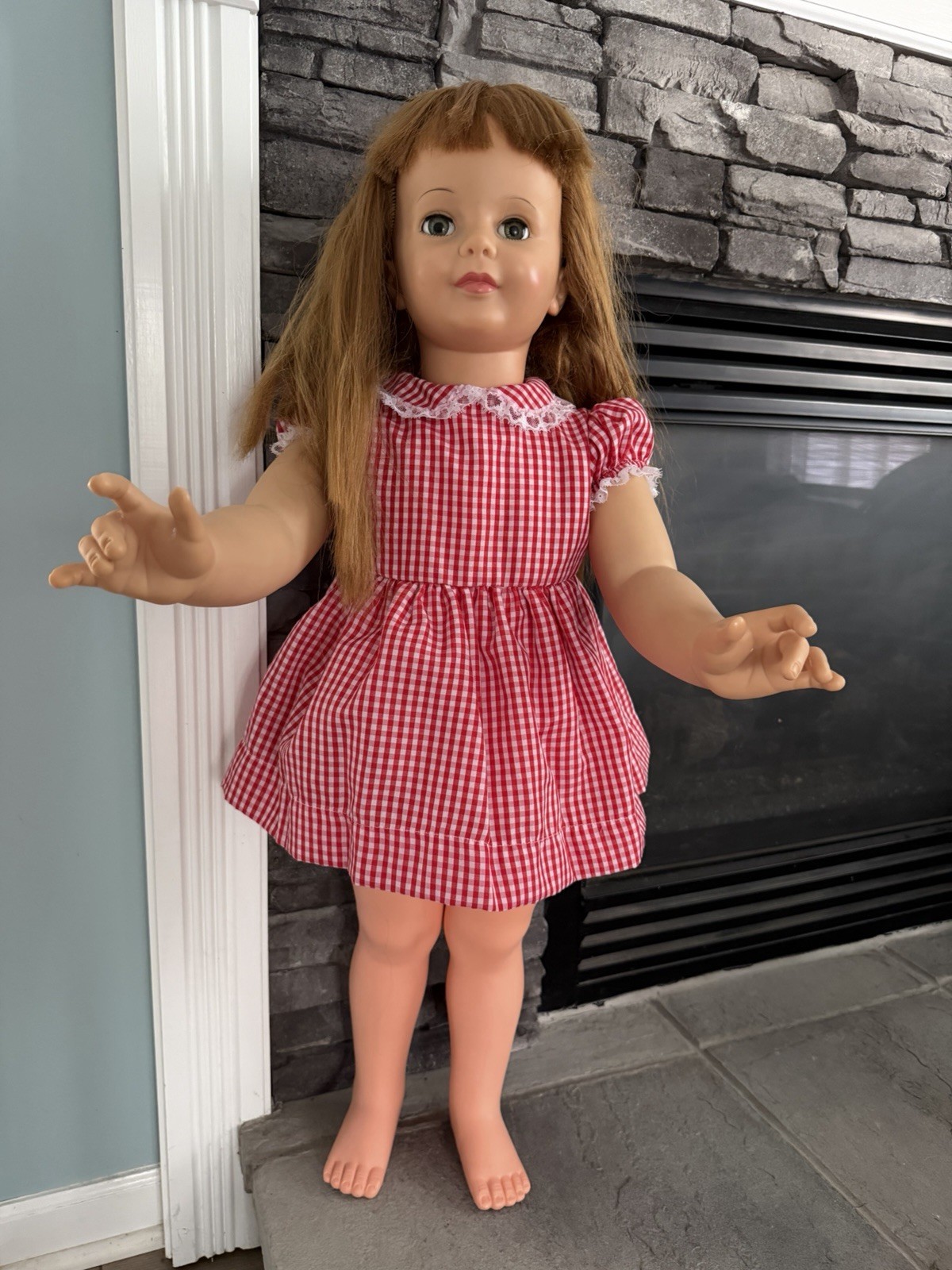 Ideal Patty Play Pal Girl Doll G-35-7 Light Brownish/ Red Hair Green Eyes