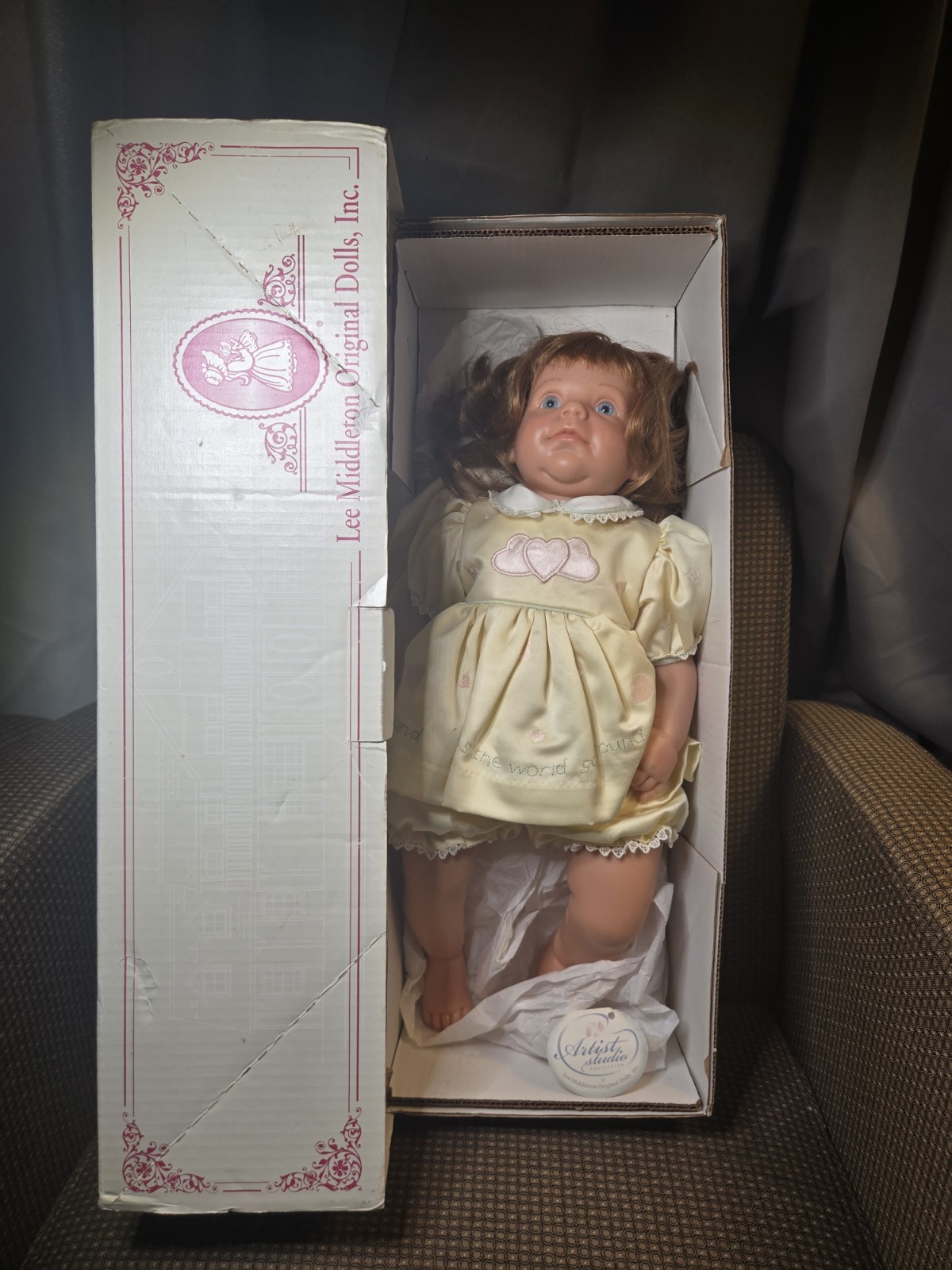 Lee Middleton “Love Goes ‘Round” By Reva Schick 22” Vinyl Toddler doll Blue Eyes