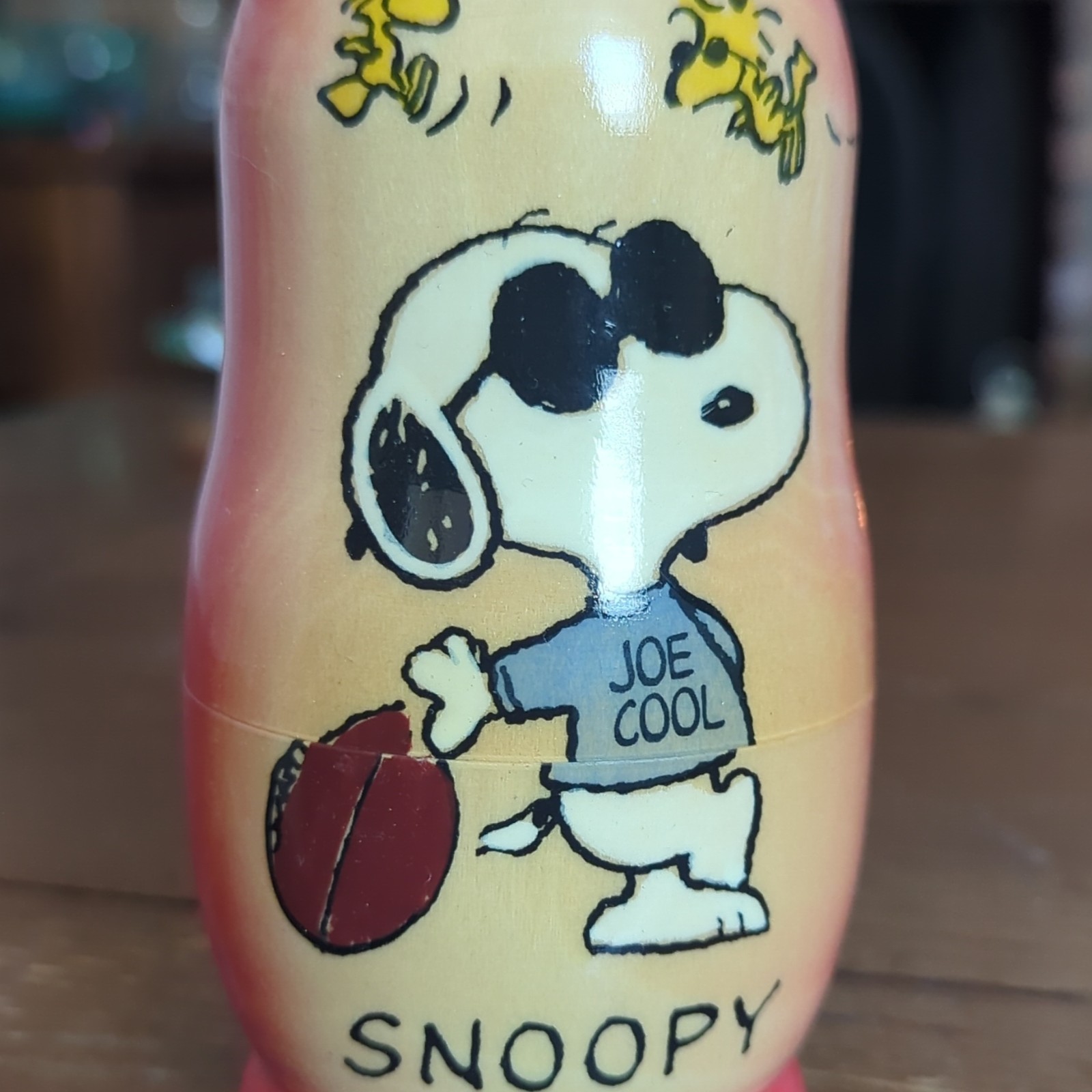Peanuts Snoopy Joe Cool Nesting Doll with Woodstock & Charlie Brown