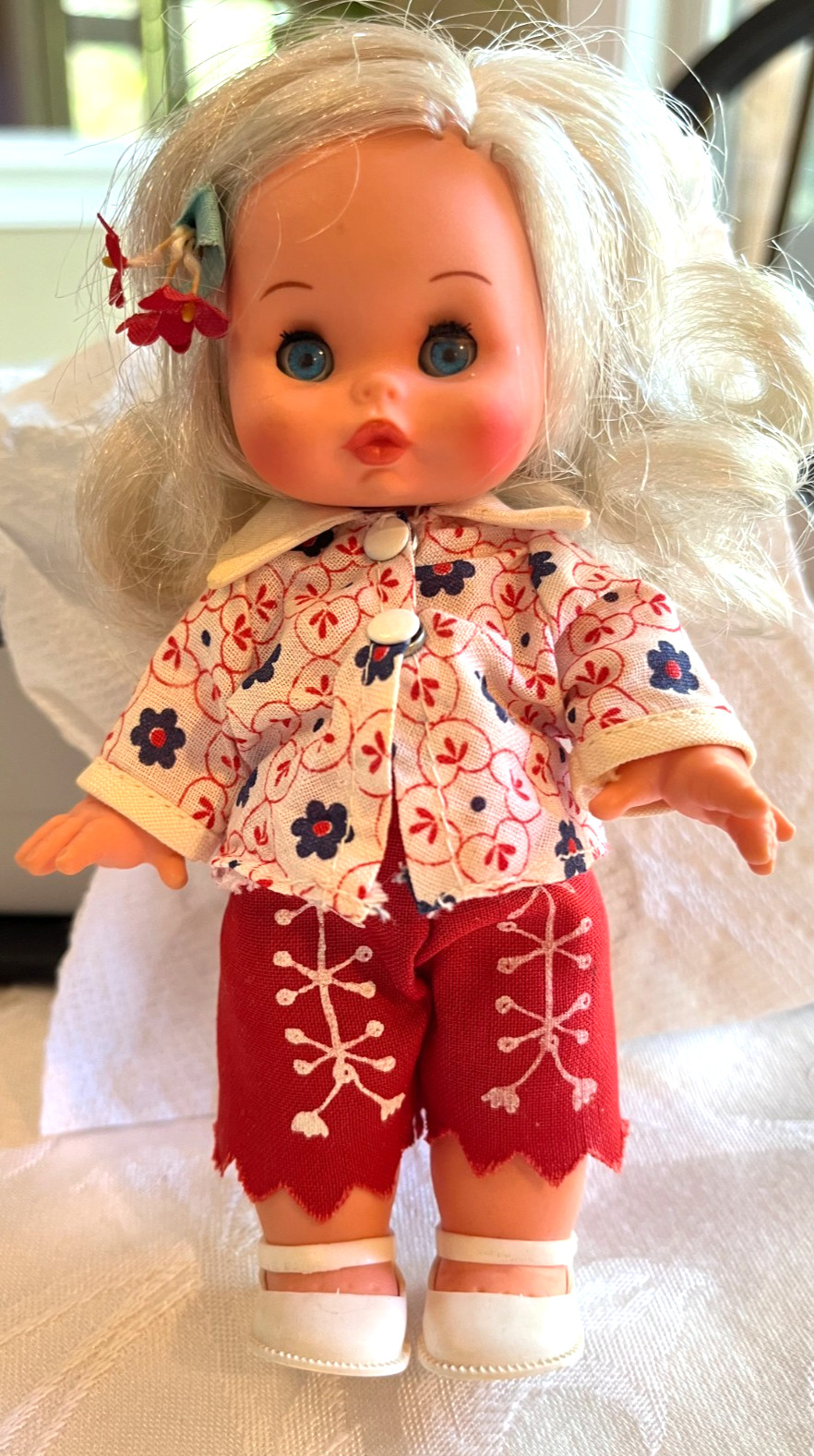 Vintage Furga Tina And Tilly Doll 6″ Blonde/Blue Eyed Original Clothes and Shoe