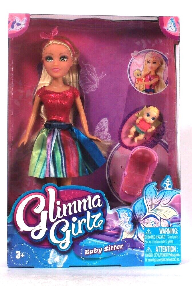 Zuru Glimma Girlz 9″ Baby Sitter Doll With Mini Baby Age 3 Years & Up