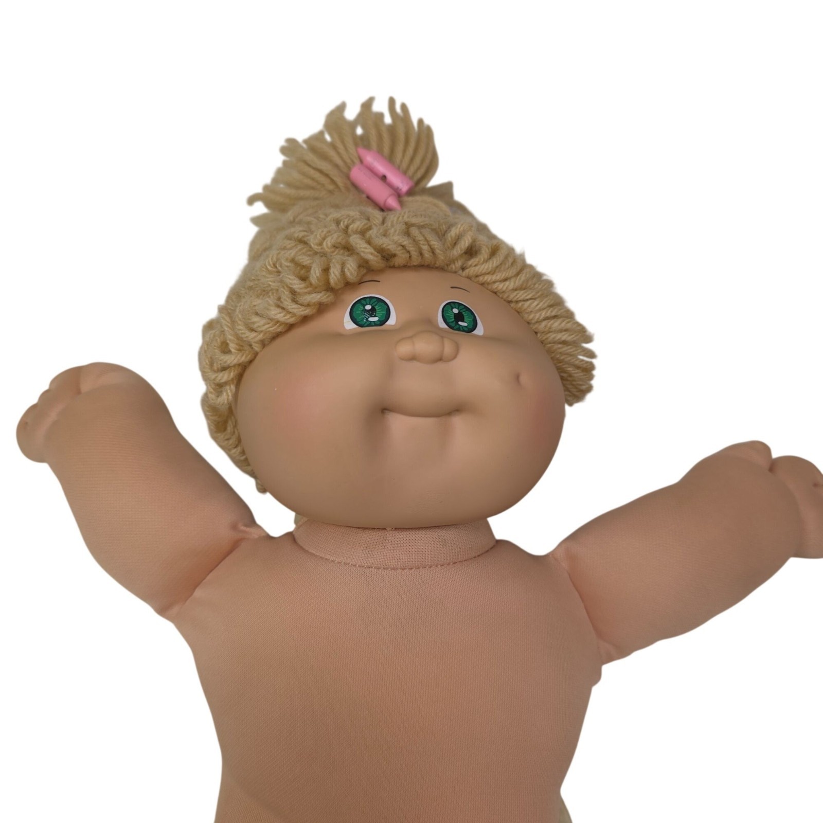 Cabbage Patch Kids Doll 1978/1982 Blonde Yarn Hair & Dress Signed Xavier Roberts