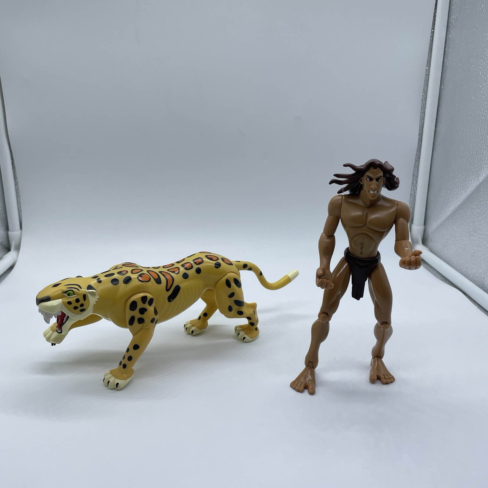 Vintage Disney Tarzan And Sabor Movie Figure PVC/ Plastic Figure Lot 2000s Toys