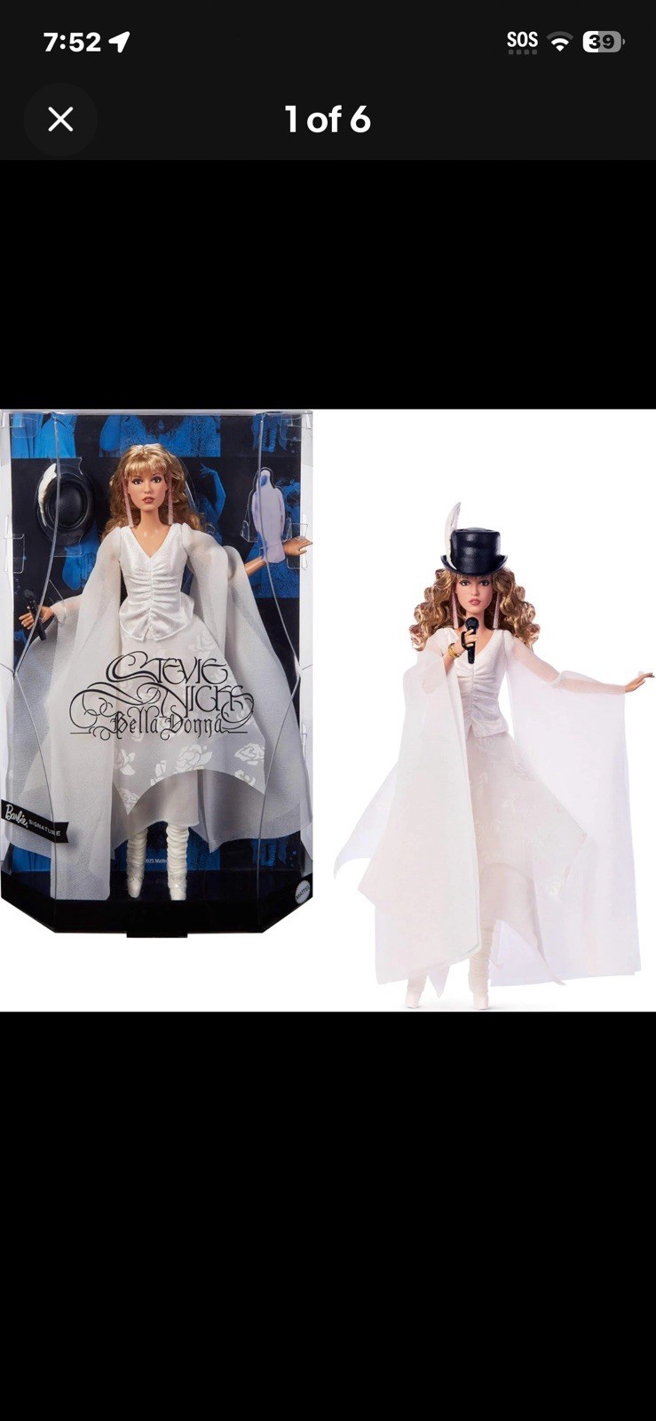 Barbie Stevie Nicks Bella Donna Collectible Doll White Dress – Sealed “IN HAND”