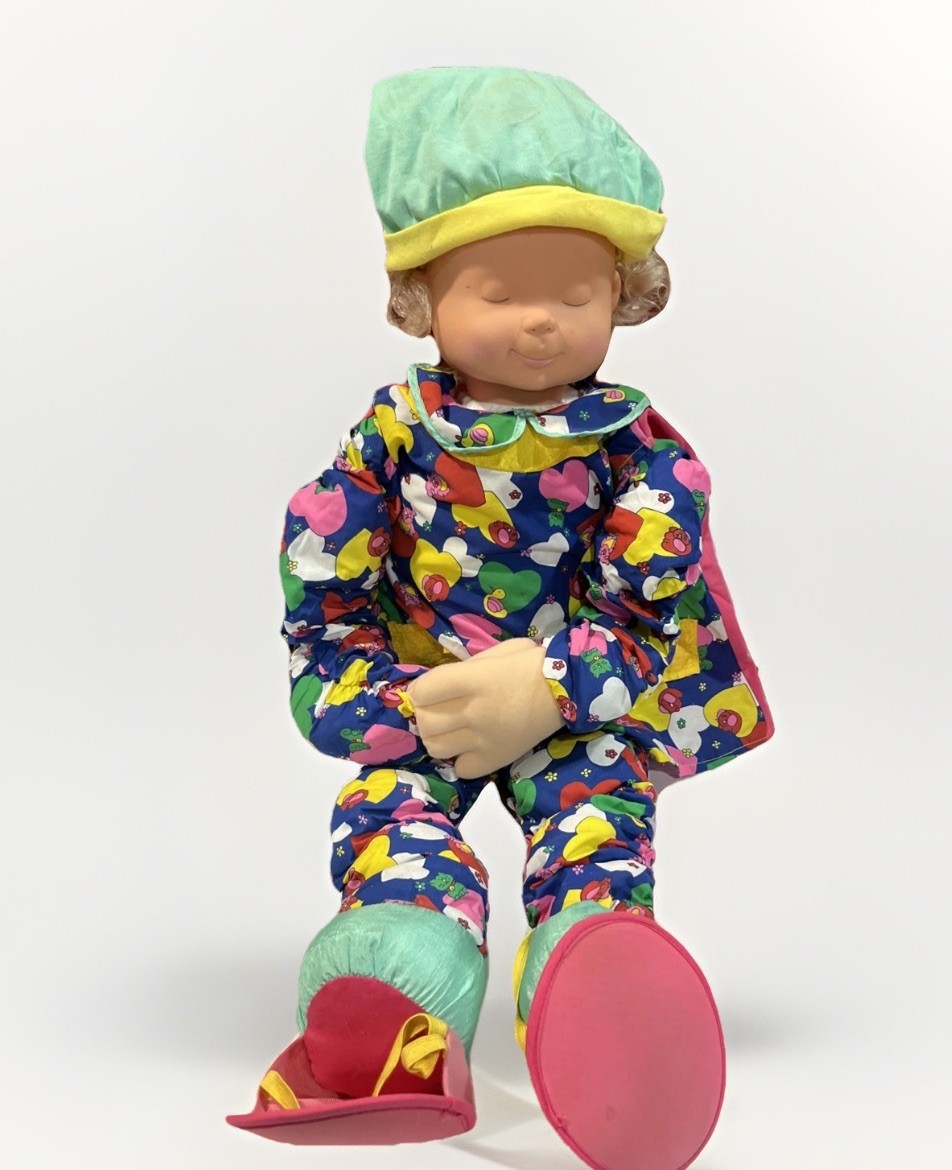 Vintage Two Face Doll Baby Halloween 42″ long Suzie Stretchy Legs Colorful
