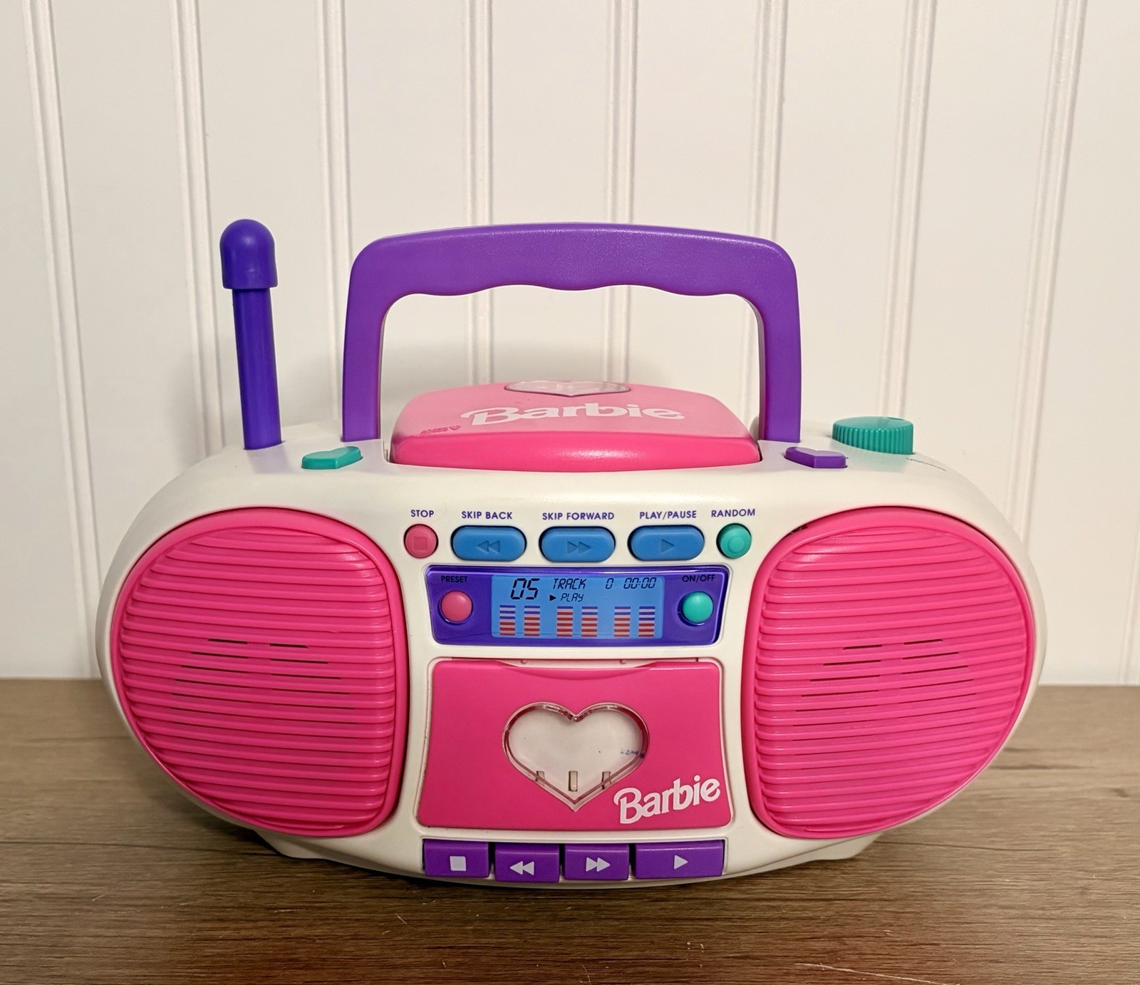 Barbie Dance With Me Talking Boombox 3 In 1 Cassette CD Radio 1999 Works Great