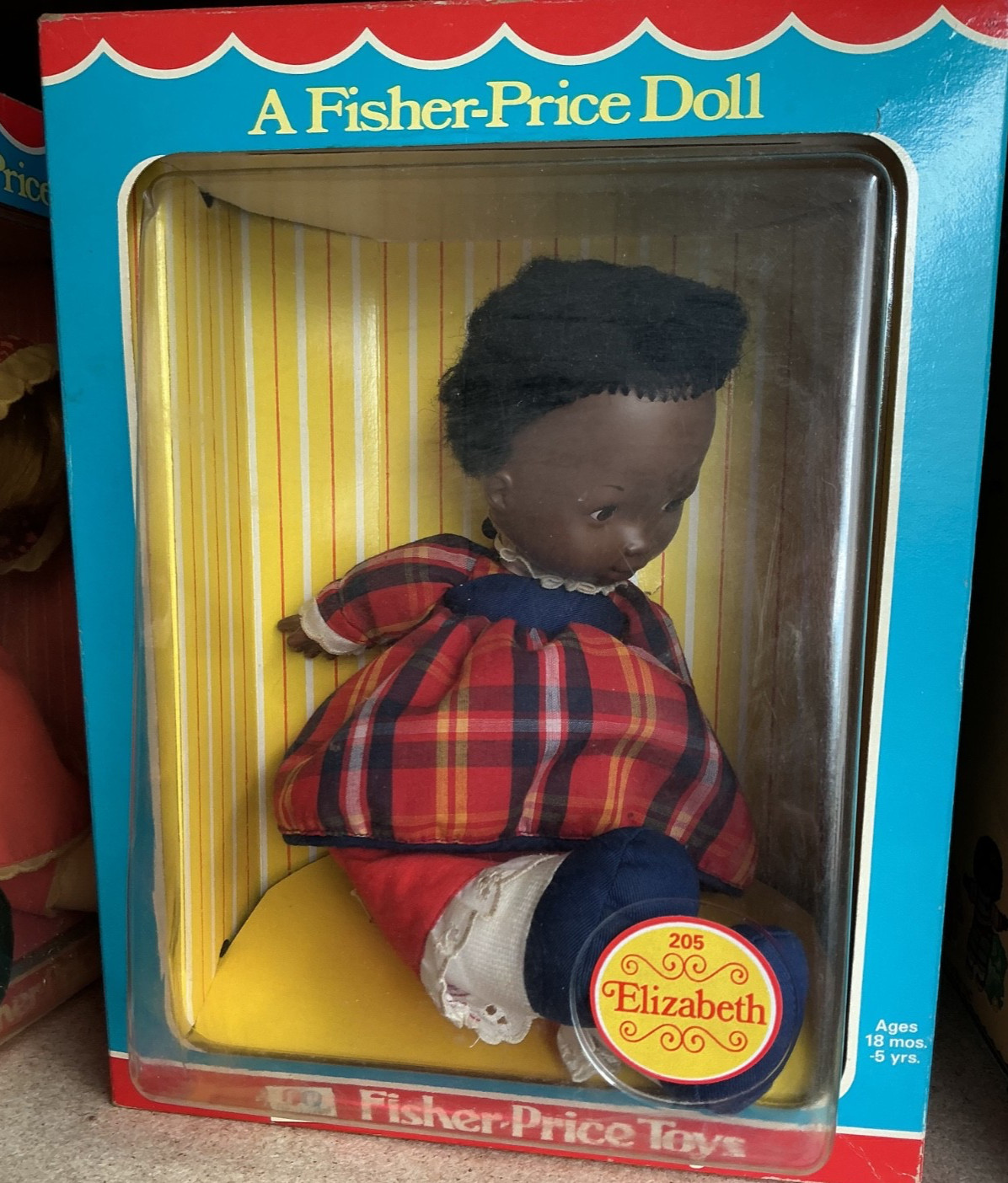 Fisher Price Doll Elizabeth #205 Lapsitter AA Doll Vintage Original Box 1973