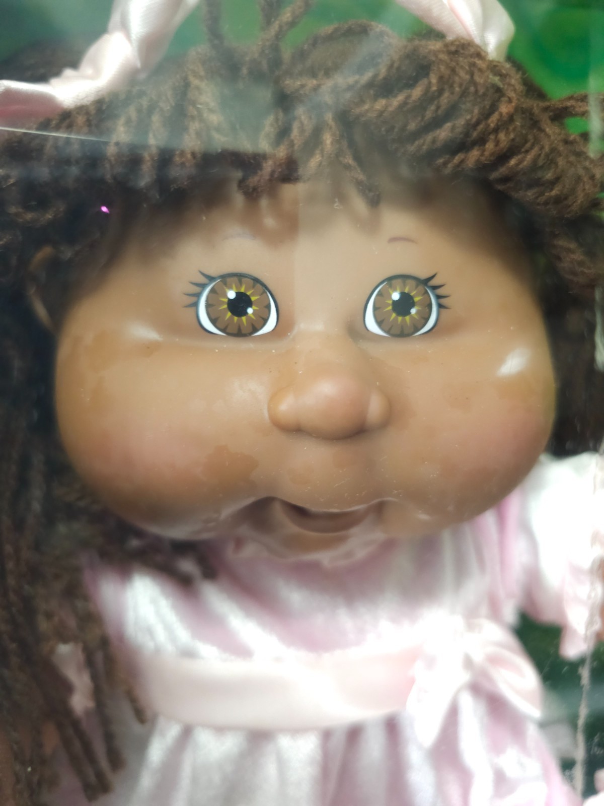 Cabbage Patch Kid 2004 Play Along African American Girl With Teeth and pink dres