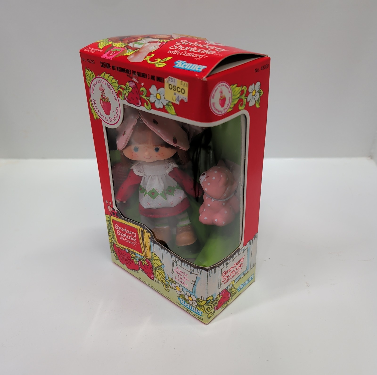 Strawberry Shortcake Doll With Custard Cat 1982 Vintage Original Box #43020